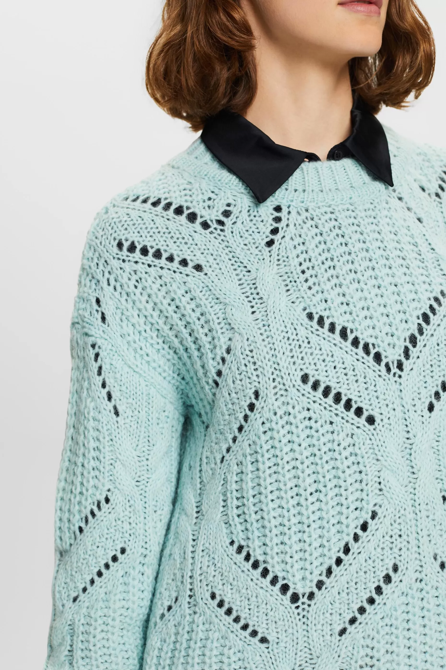 ESPRIT Open Knit Wool-Blend Sweater at our Online Shop *Women Sweaters