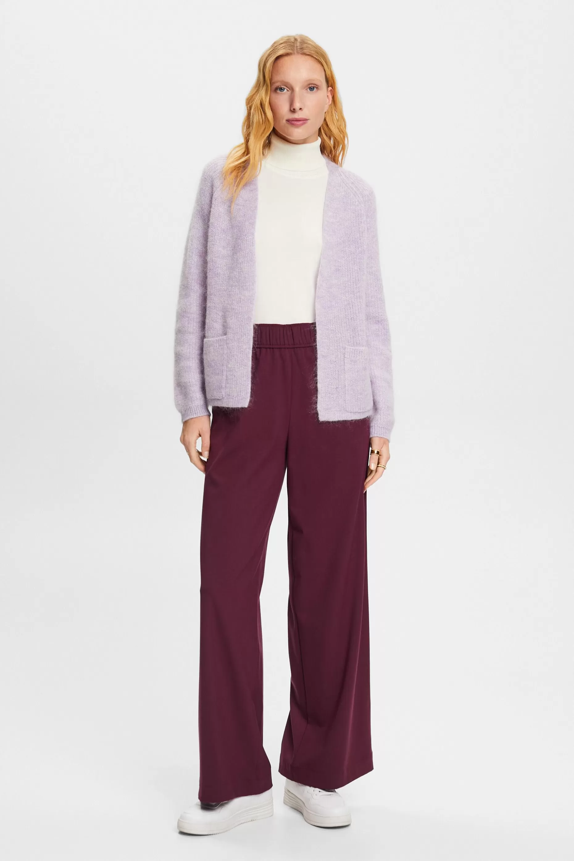 ESPRIT Open-Front Rib-Knit Cardigan at our Online Shop *Women Sweaters