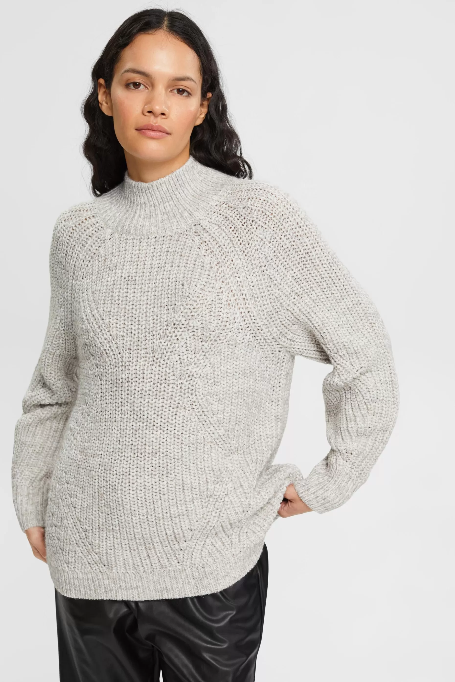 ESPRIT Open-Knit Mock Neck Sweater at our Online Shop * Sale Under $50