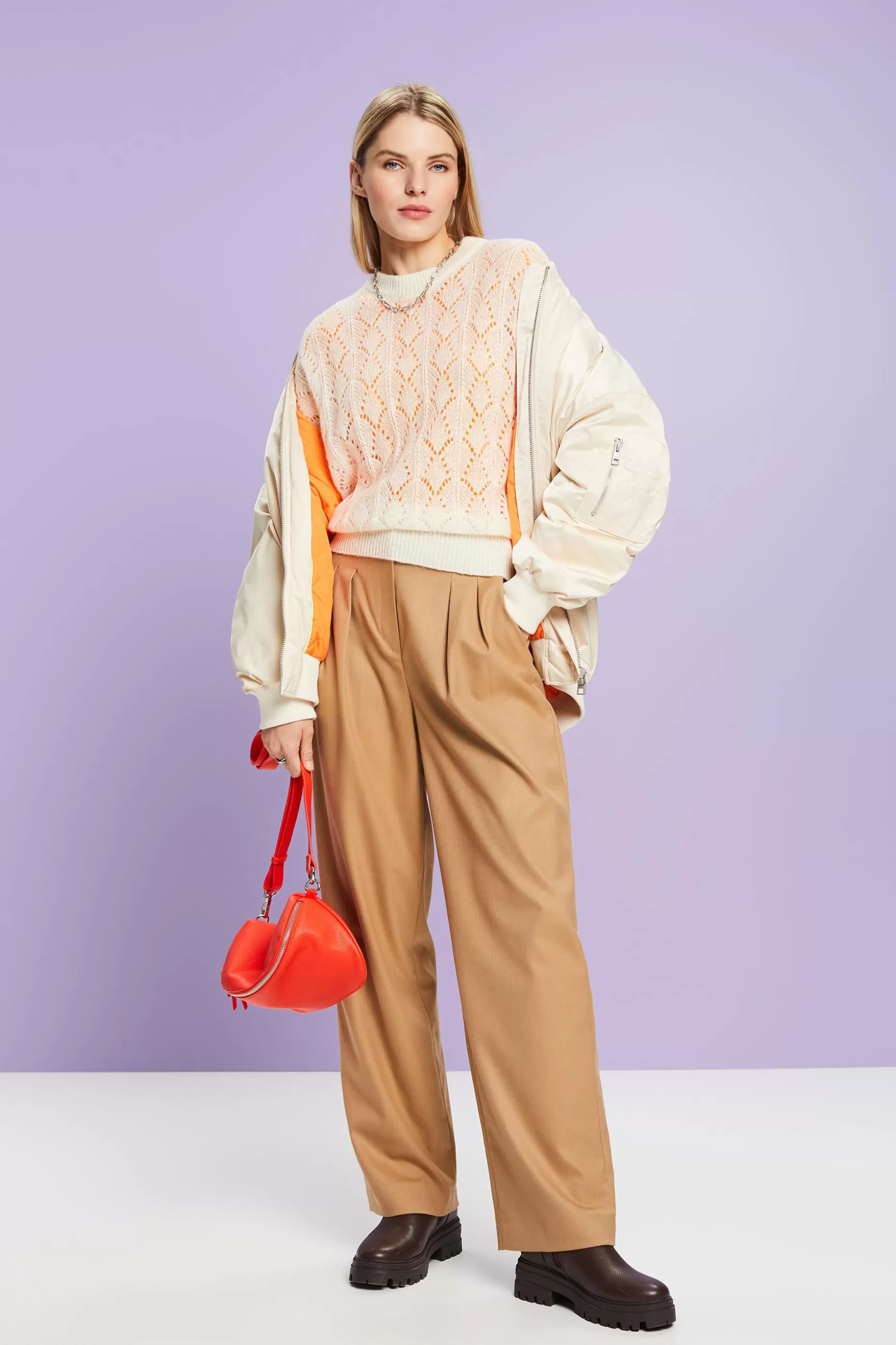 ESPRIT Open-Knit Wool-Blend Sweater at our Online Shop *Women Sweaters