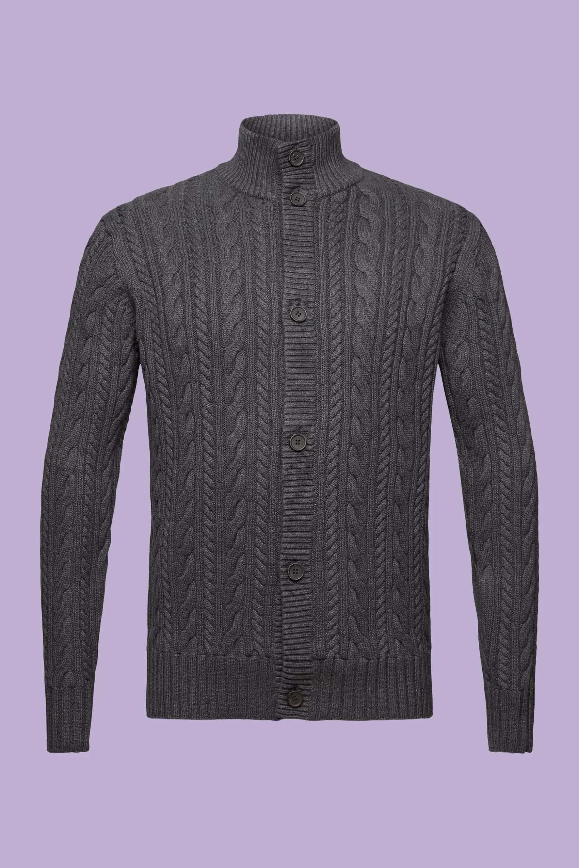 ESPRIT Organic Cotton Cable Knit Cardigan at our Online Shop *Men Tops