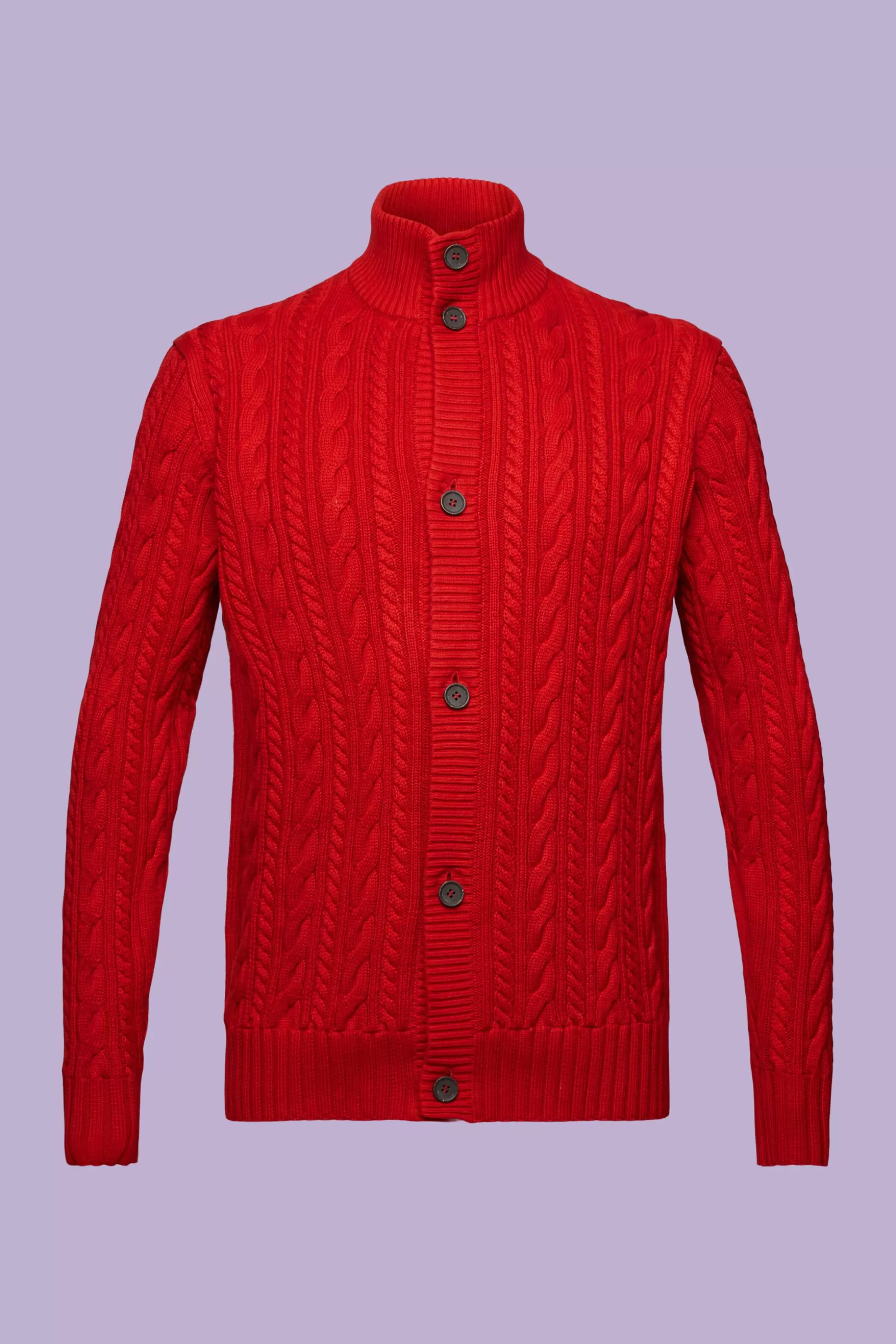 ESPRIT Organic Cotton Cable Knit Cardigan at our Online Shop *Men Sweaters