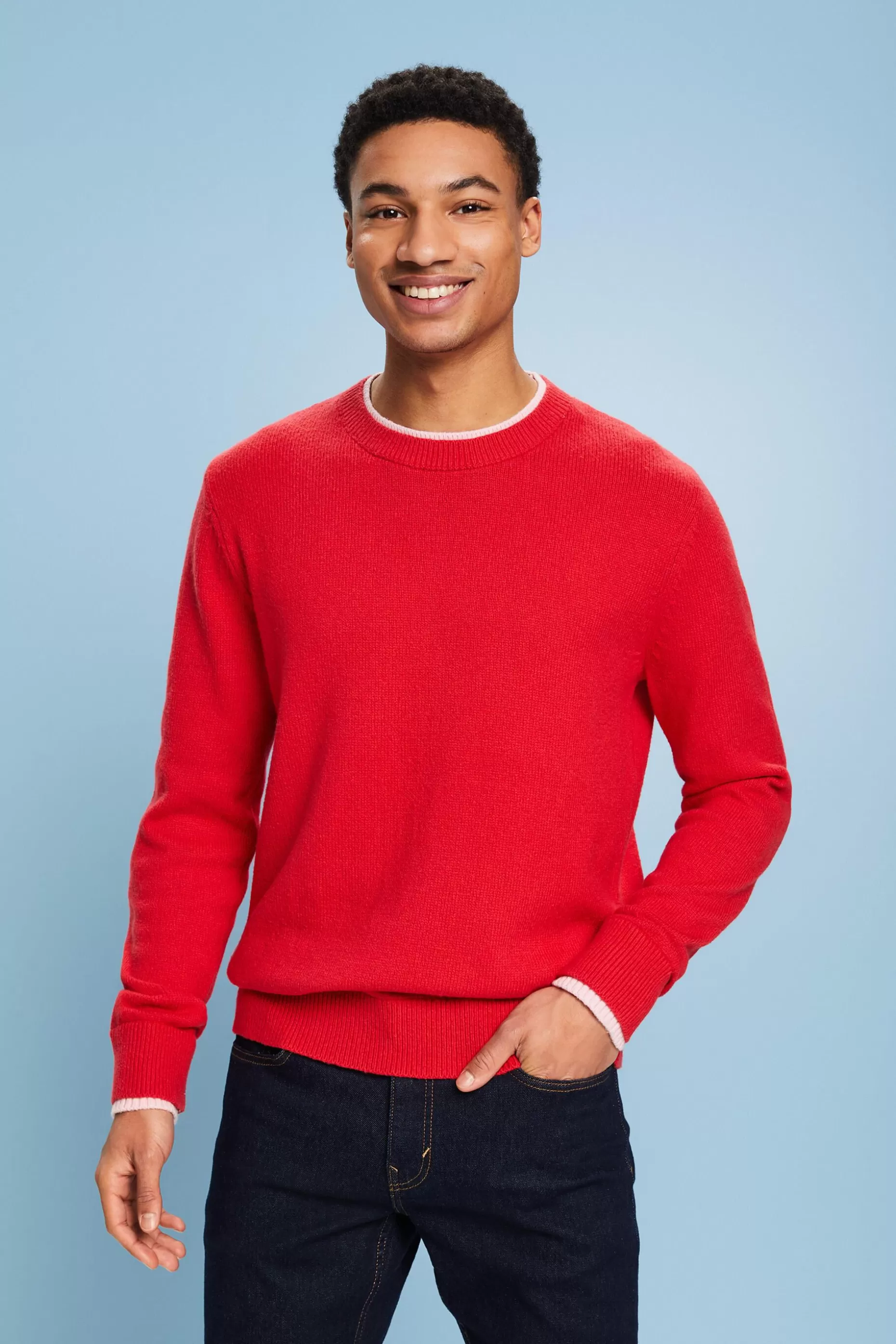 ESPRIT Organic Cotton Crewneck Sweater at our Online Shop *Men Sweaters