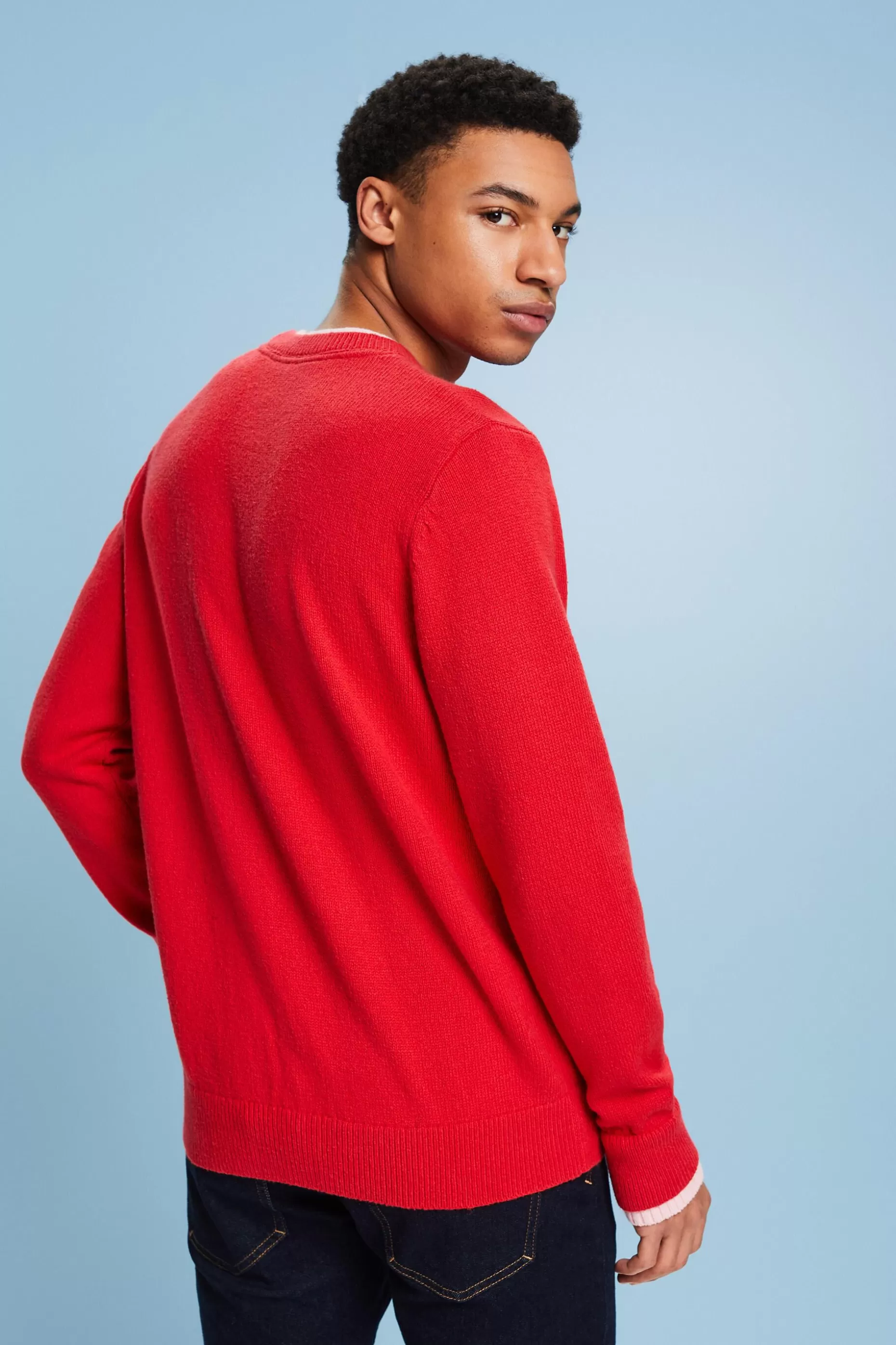ESPRIT Organic Cotton Crewneck Sweater at our Online Shop *Men Sweaters