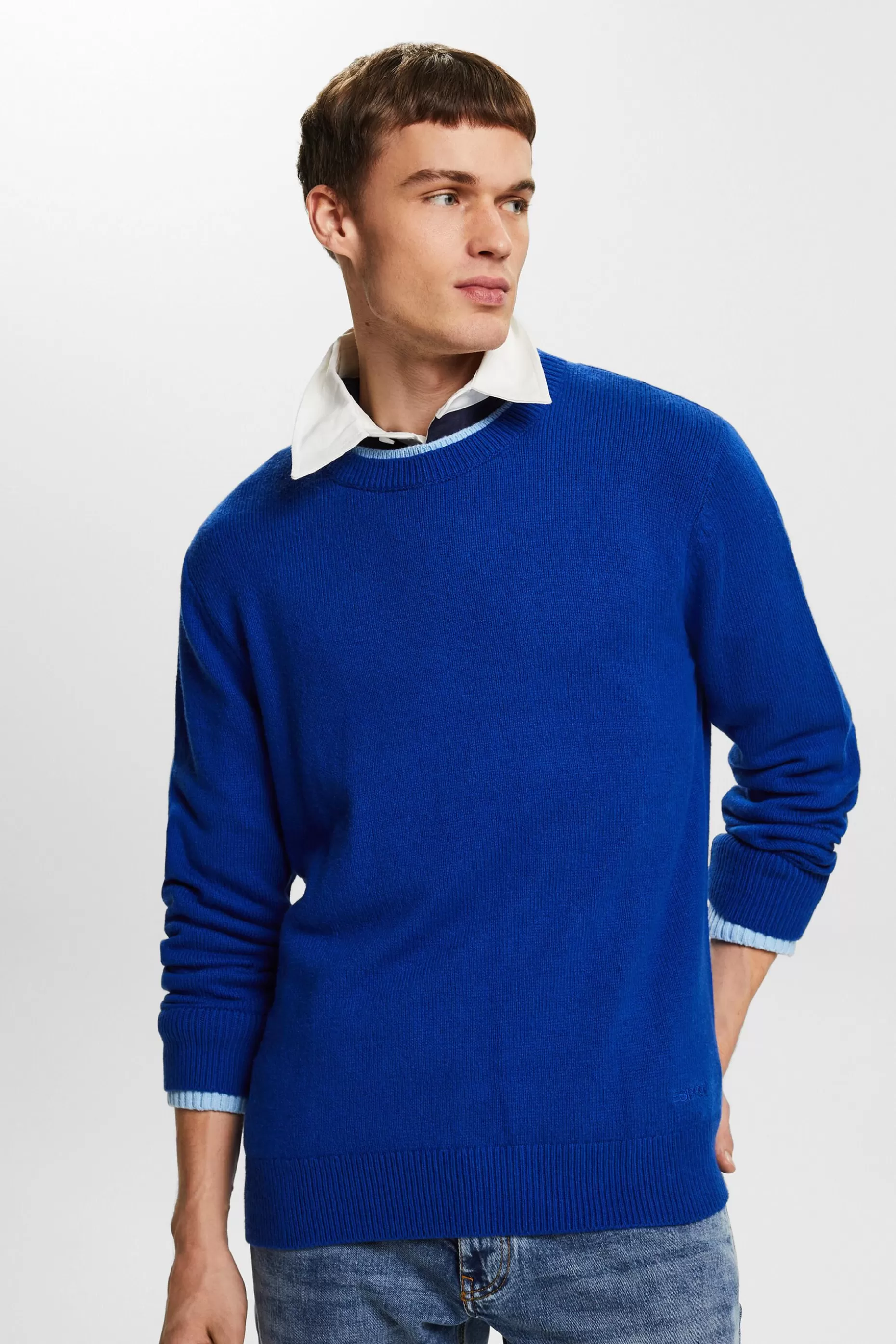 ESPRIT Organic Cotton Crewneck Sweater at our Online Shop *Men Sweaters