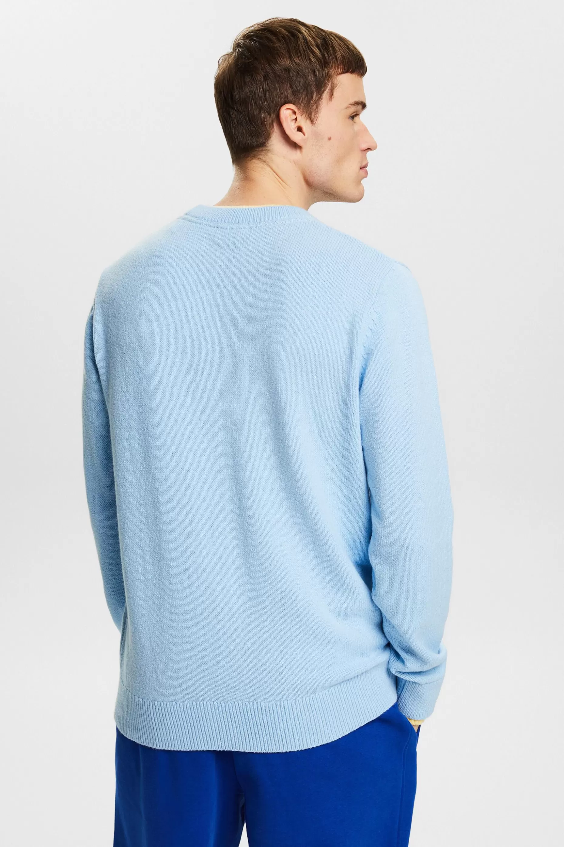 ESPRIT Organic Cotton Crewneck Sweater at our Online Shop *Men The Pastel Edit