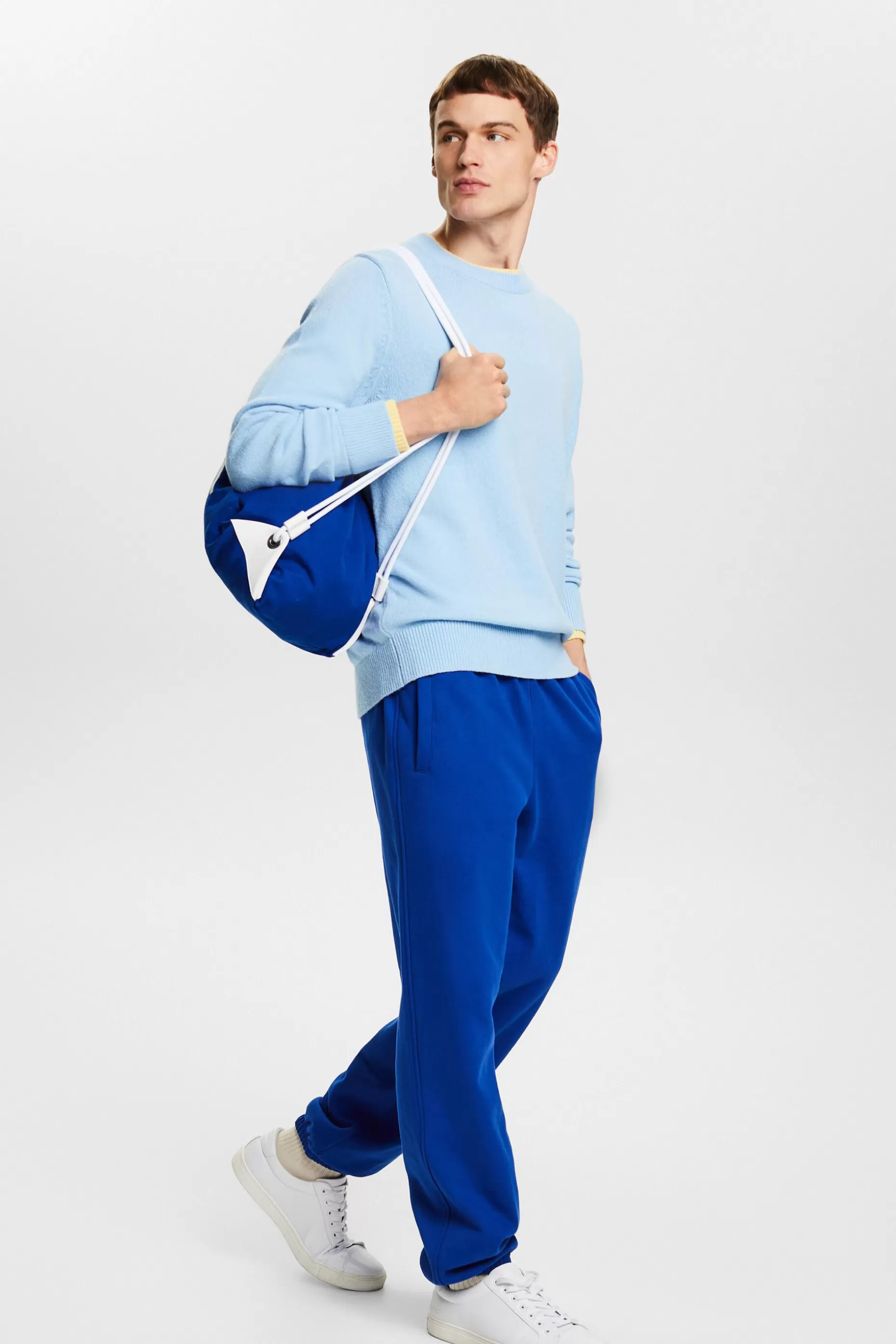 ESPRIT Organic Cotton Crewneck Sweater at our Online Shop *Men The Pastel Edit