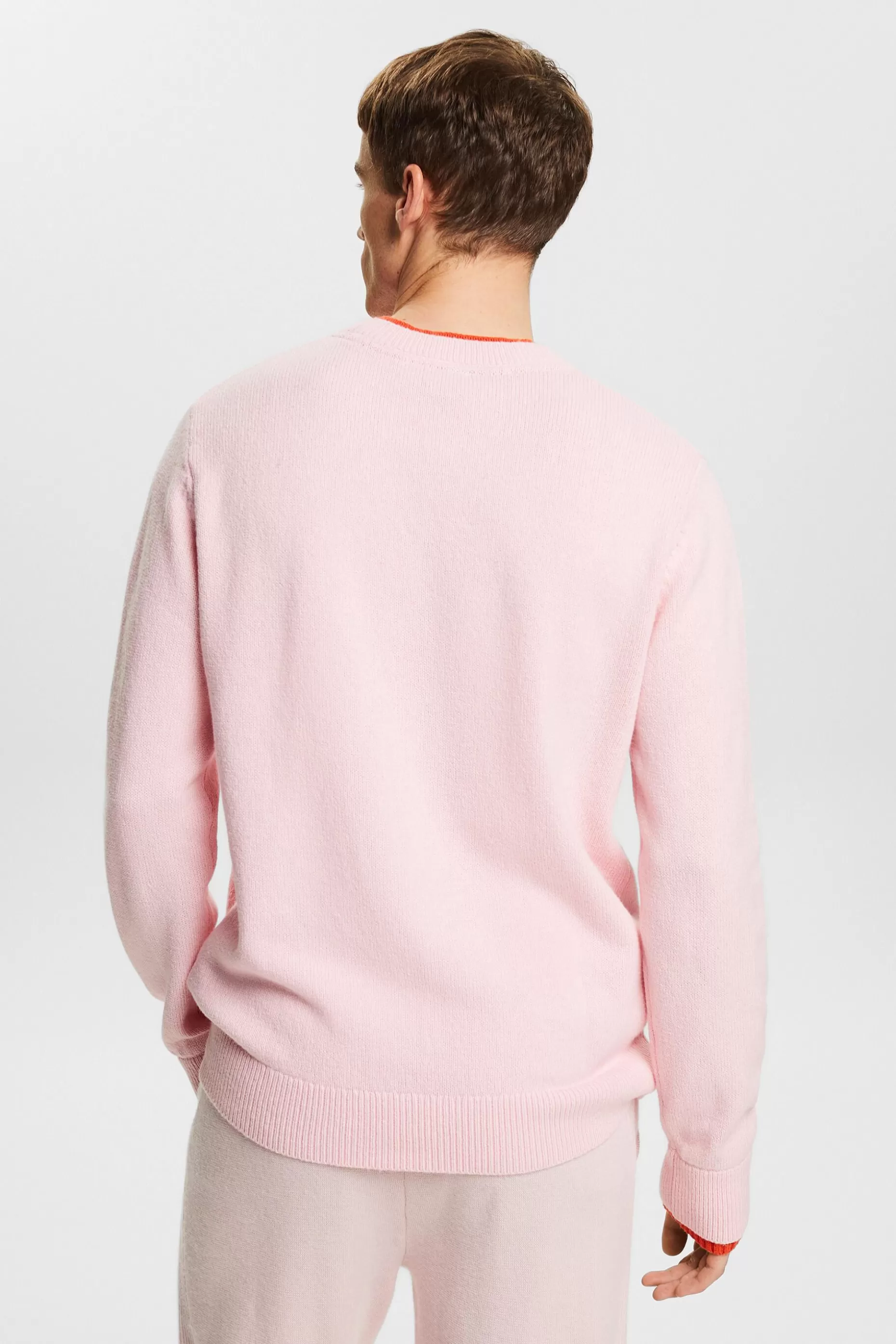 ESPRIT Organic Cotton Crewneck Sweater at our Online Shop *Men The Pastel Edit