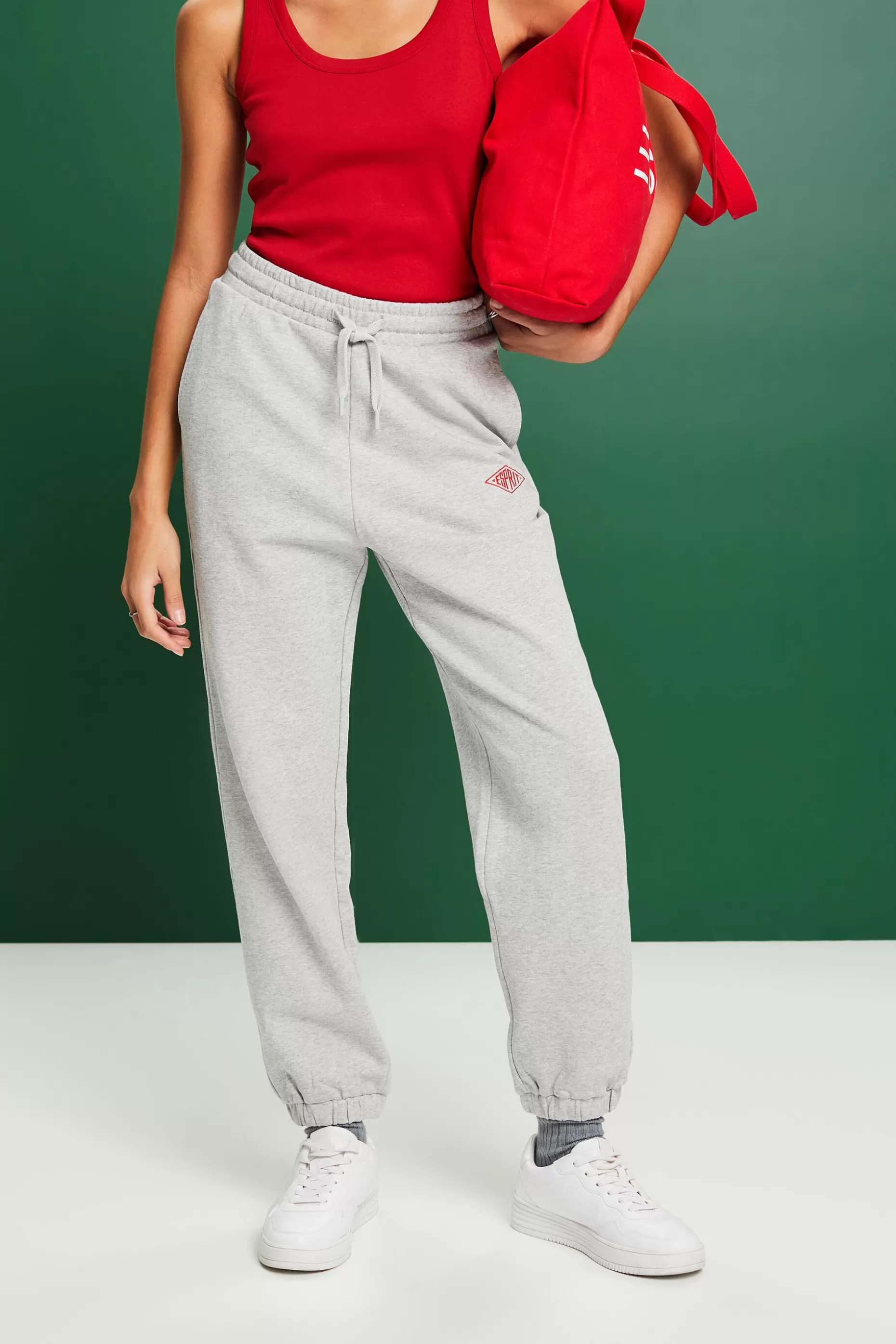 ESPRIT Organic Cotton Logo Sweatpants at our Online Shop *Women Pants + Joggers