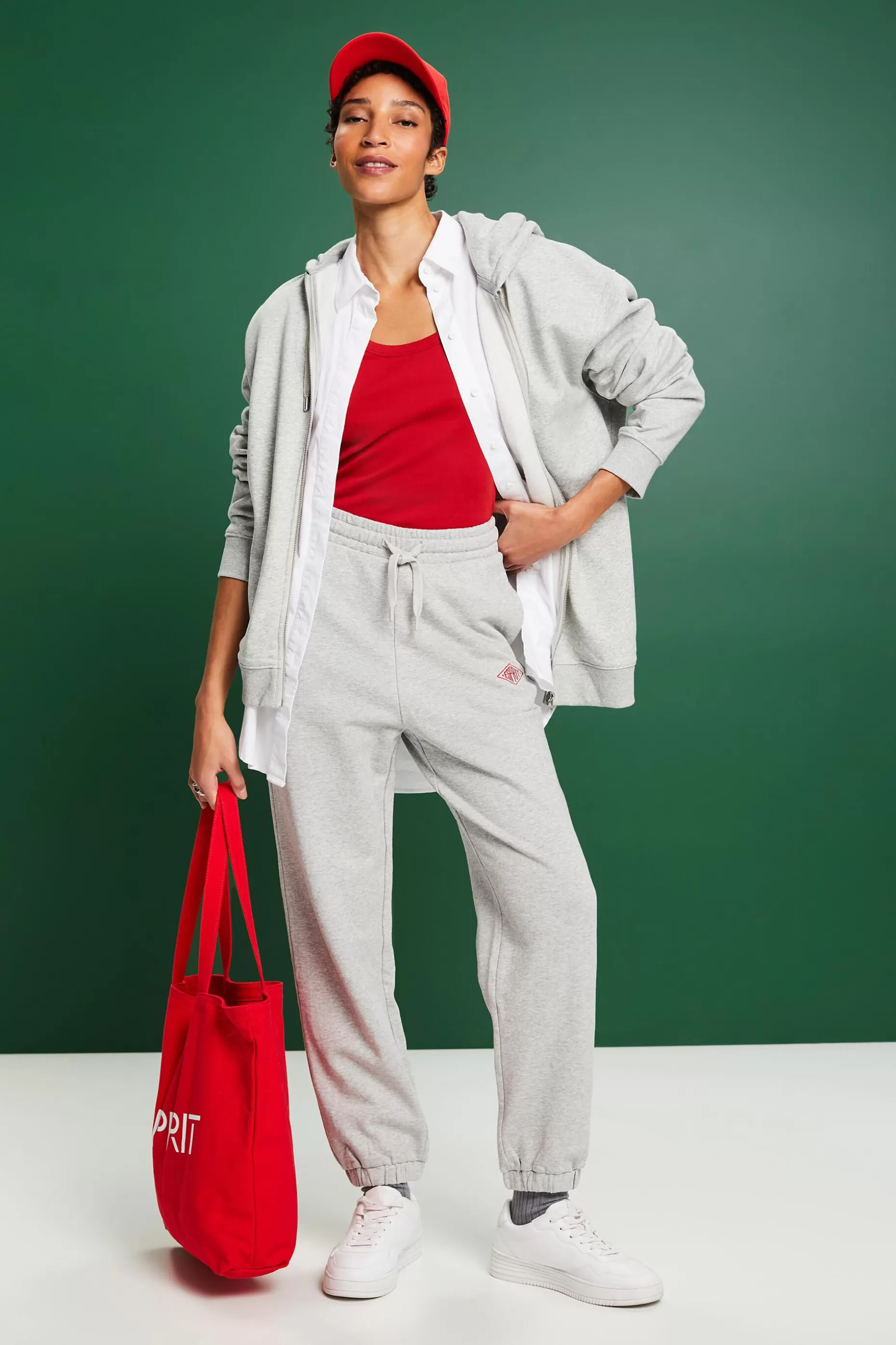 ESPRIT Organic Cotton Logo Sweatpants at our Online Shop *Women Pants + Joggers