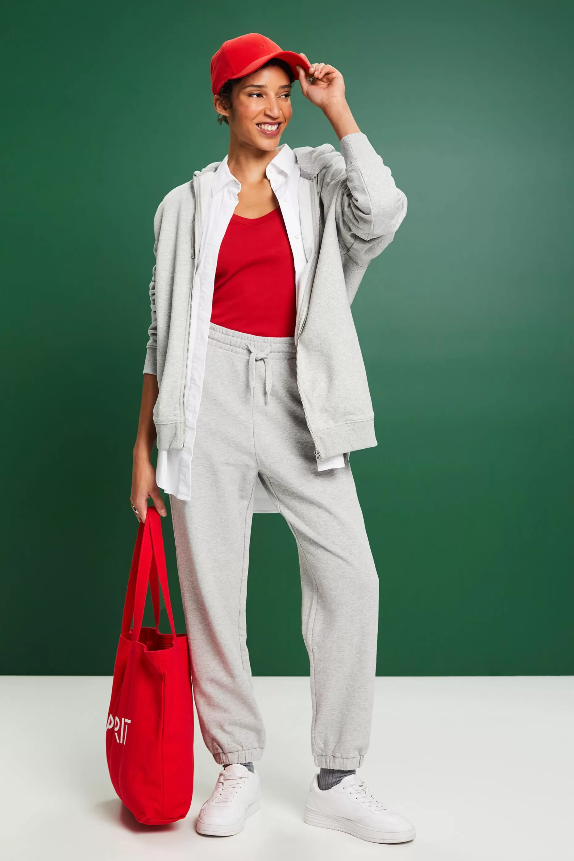 ESPRIT Organic Cotton Logo Sweatpants at our Online Shop *Women Pants + Joggers