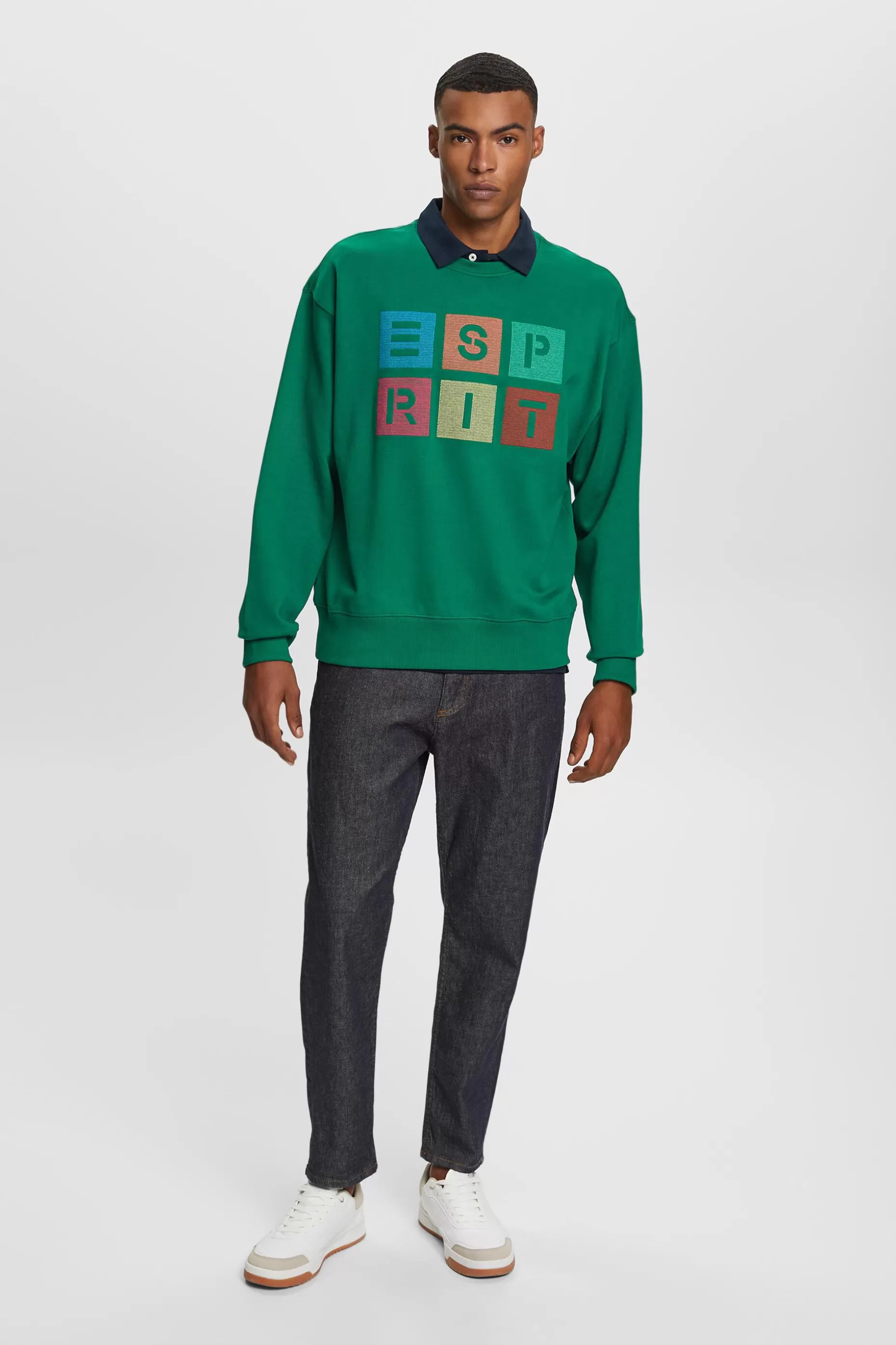 ESPRIT Organic Cotton Logo Sweatshirt at our Online Shop *Men Sweatshirts + Hoodies