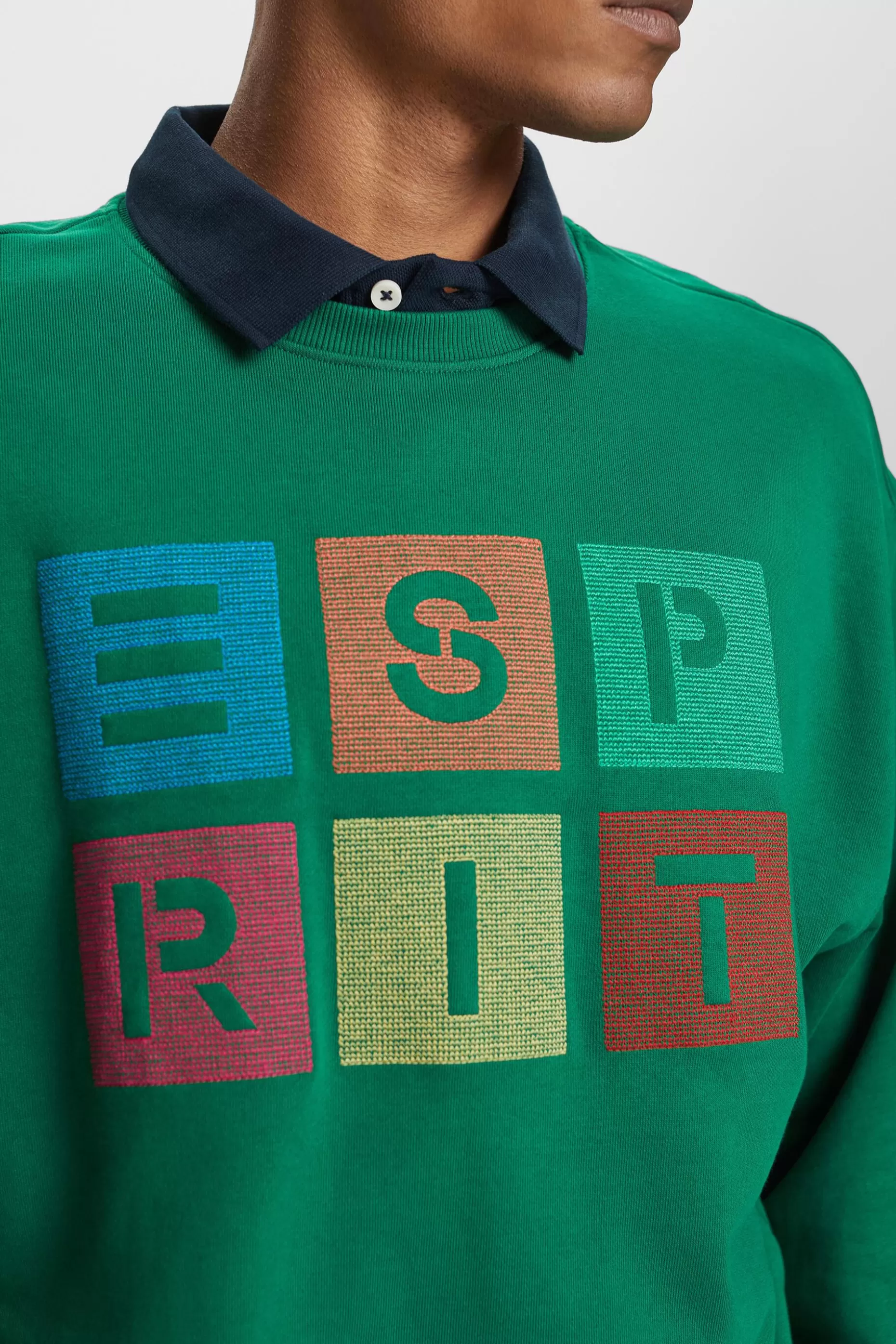 ESPRIT Organic Cotton Logo Sweatshirt at our Online Shop *Men Sweatshirts + Hoodies