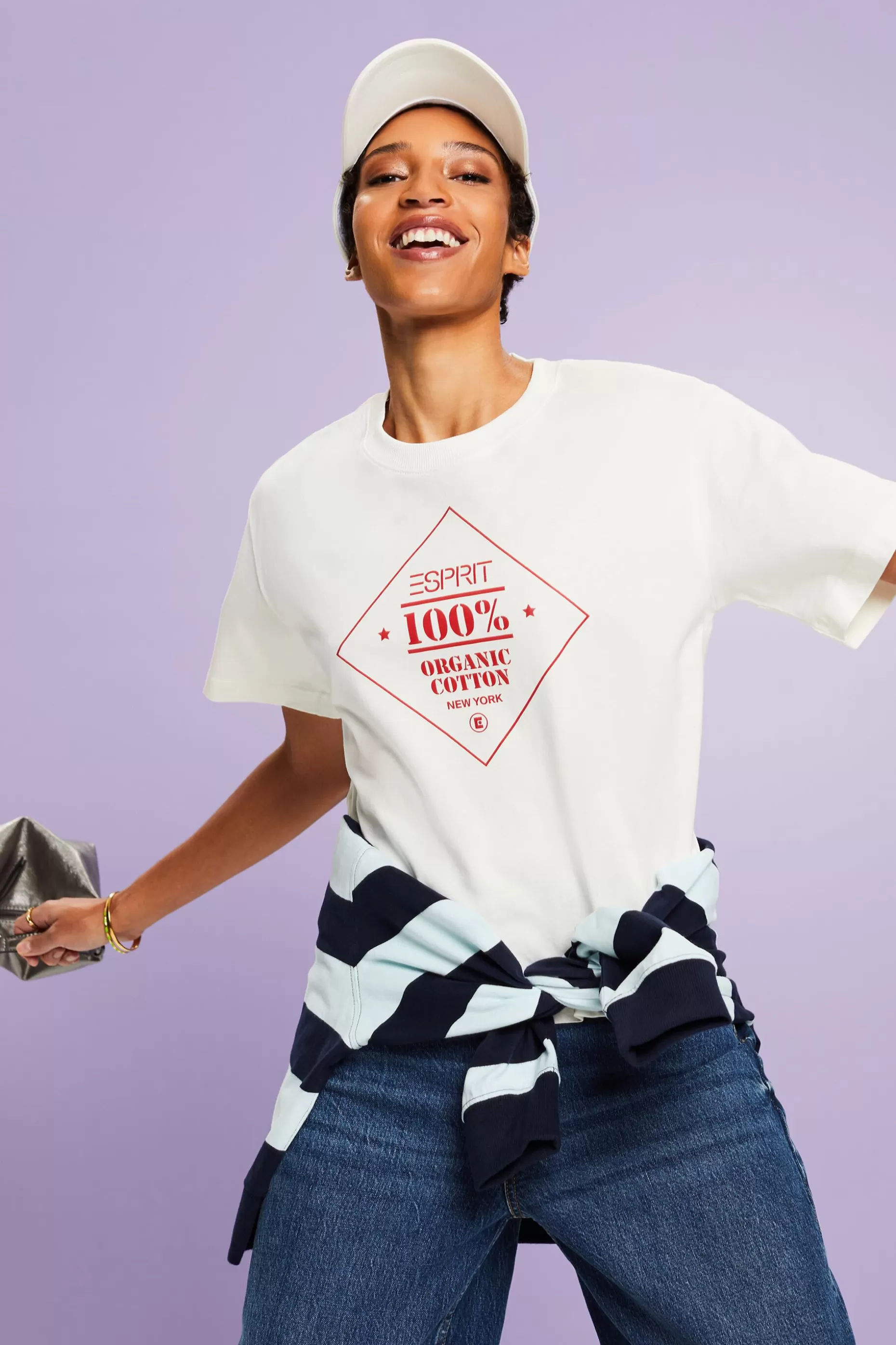 ESPRIT Organic Cotton Printed T-Shirt at our Online Shop * Tops