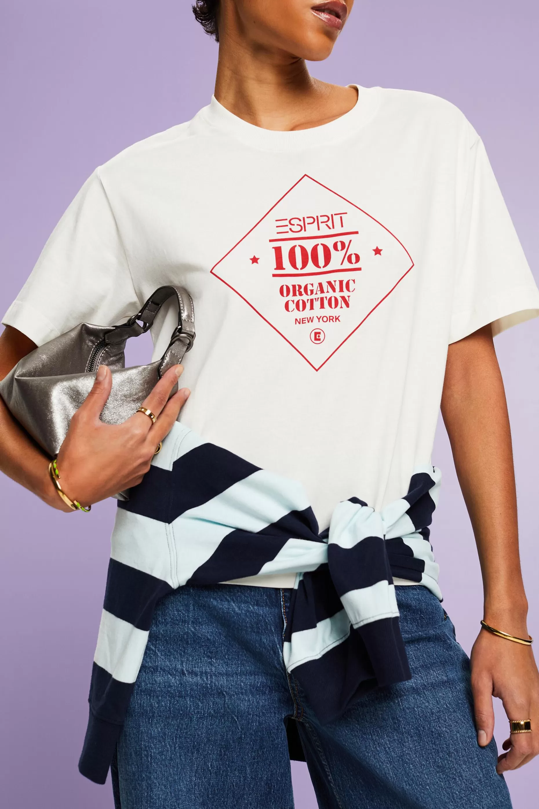 ESPRIT Organic Cotton Printed T-Shirt at our Online Shop * Tops