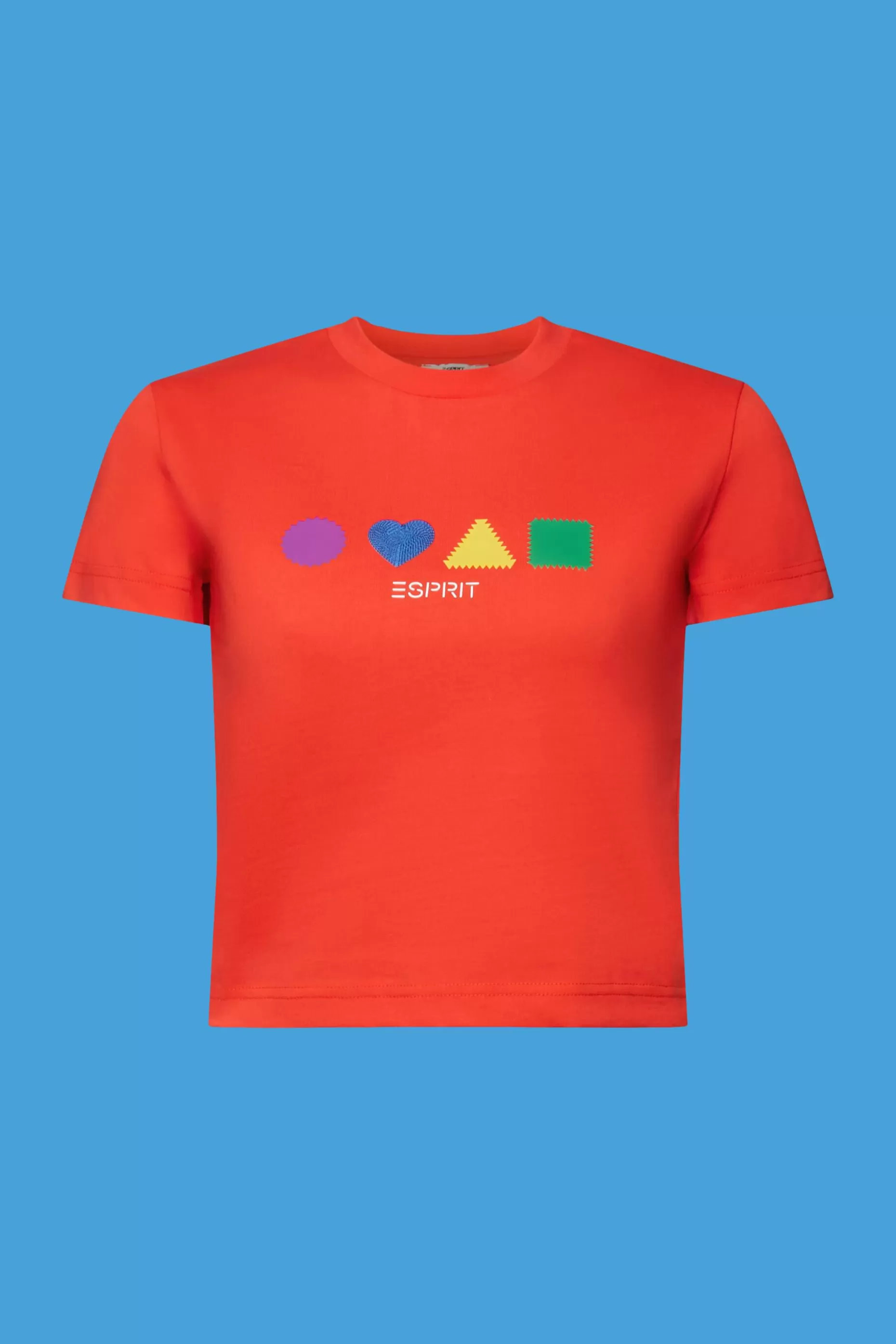ESPRIT Organic cotton T-shirt with geometric print at our Online Shop *Women T-Shirts + Tops