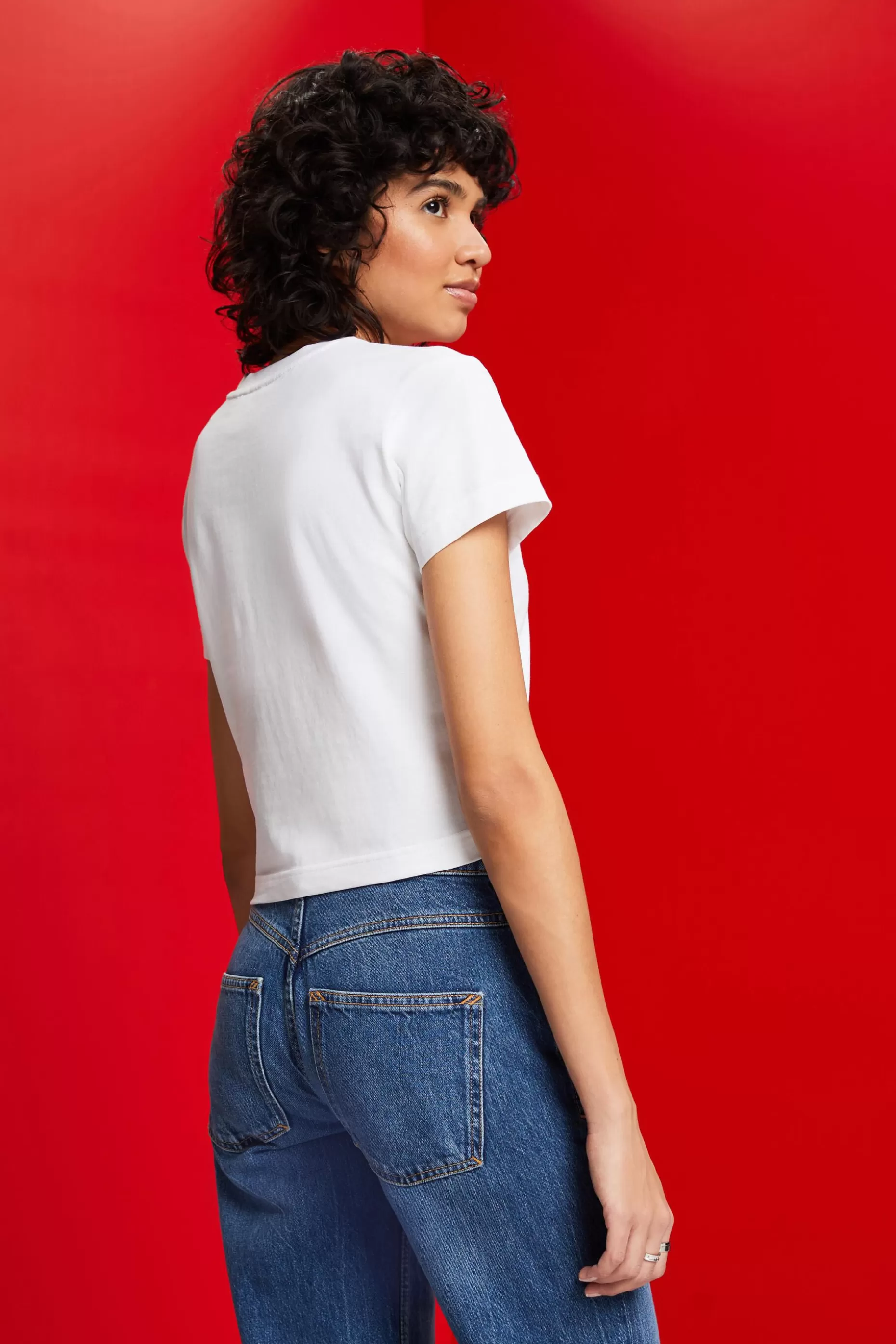 ESPRIT Organic cotton T-shirt with geometric print at our Online Shop *Women T-Shirts + Tops