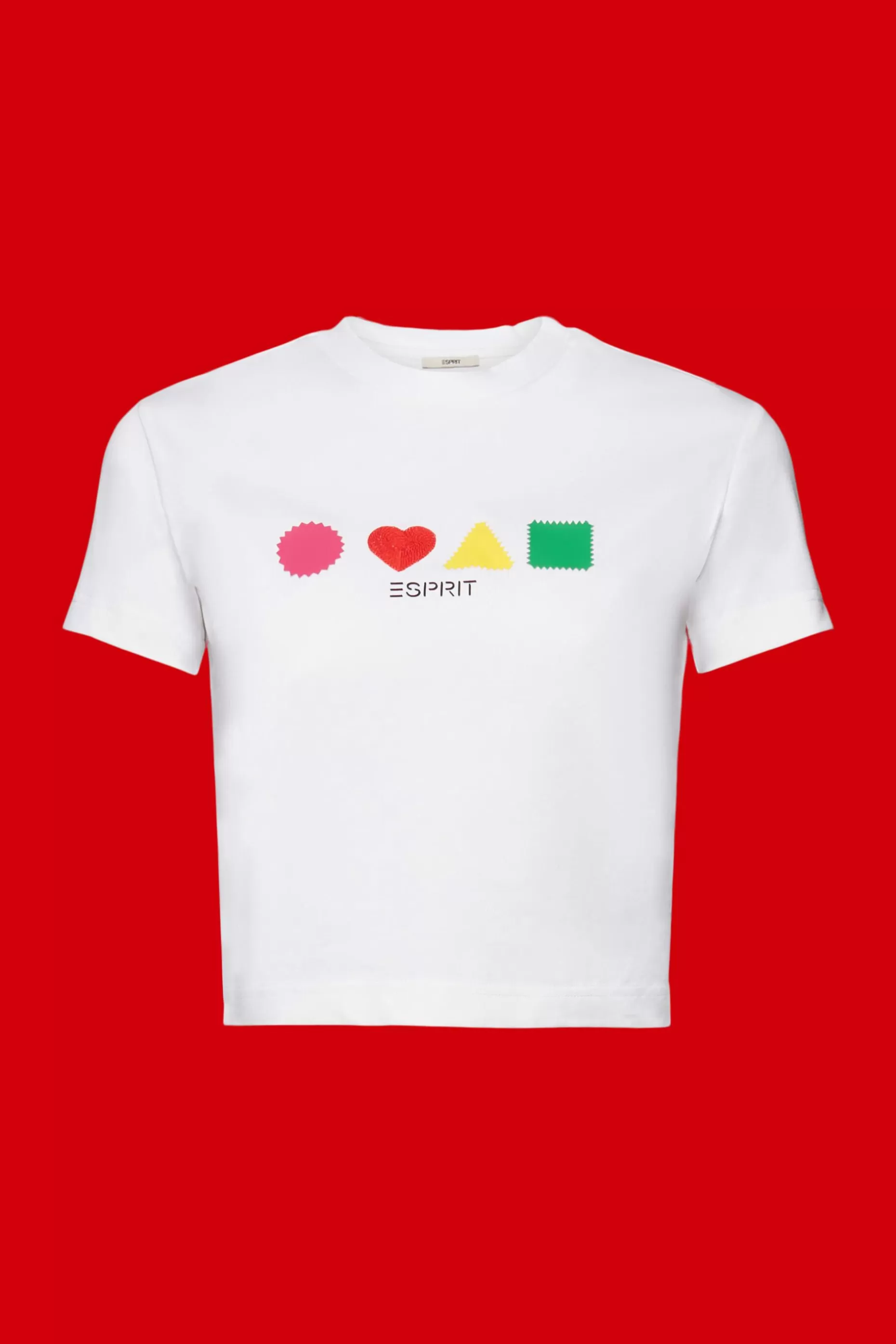 ESPRIT Organic cotton T-shirt with geometric print at our Online Shop *Women T-Shirts + Tops