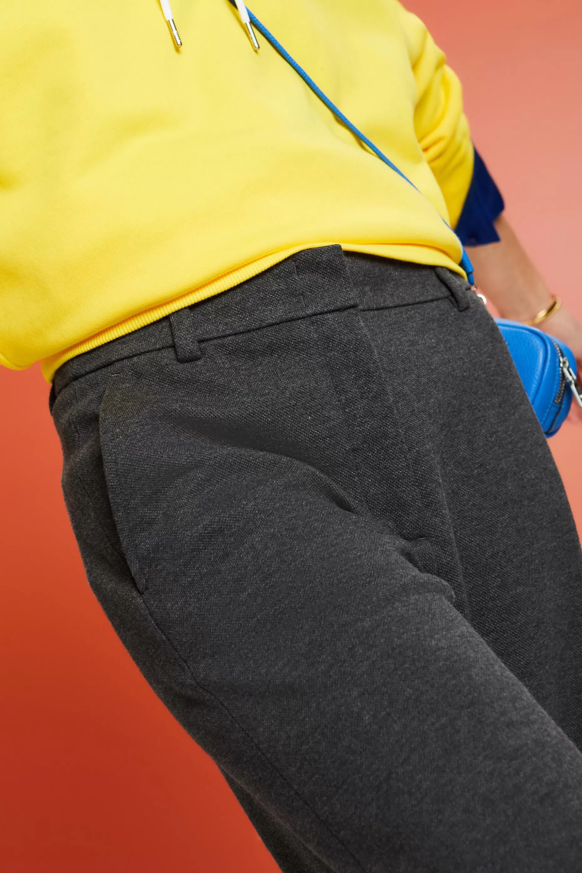 ESPRIT Organic Cotton-Blend Wide-Leg Trousers at our Online Shop *Women Pants + Joggers