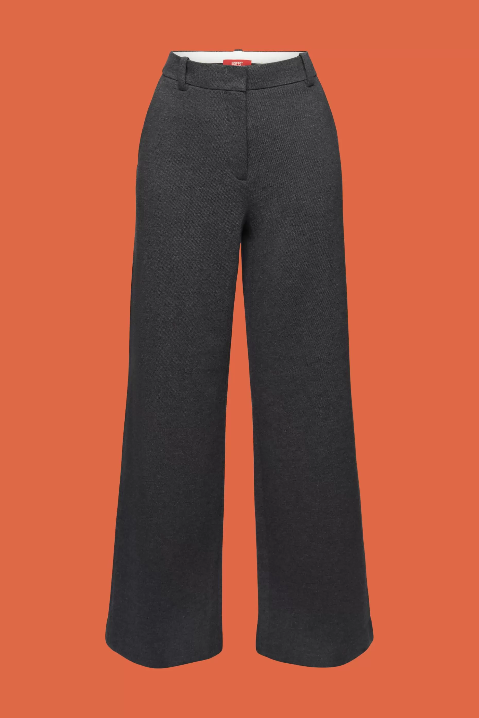 ESPRIT Organic Cotton-Blend Wide-Leg Trousers at our Online Shop *Women Pants + Joggers