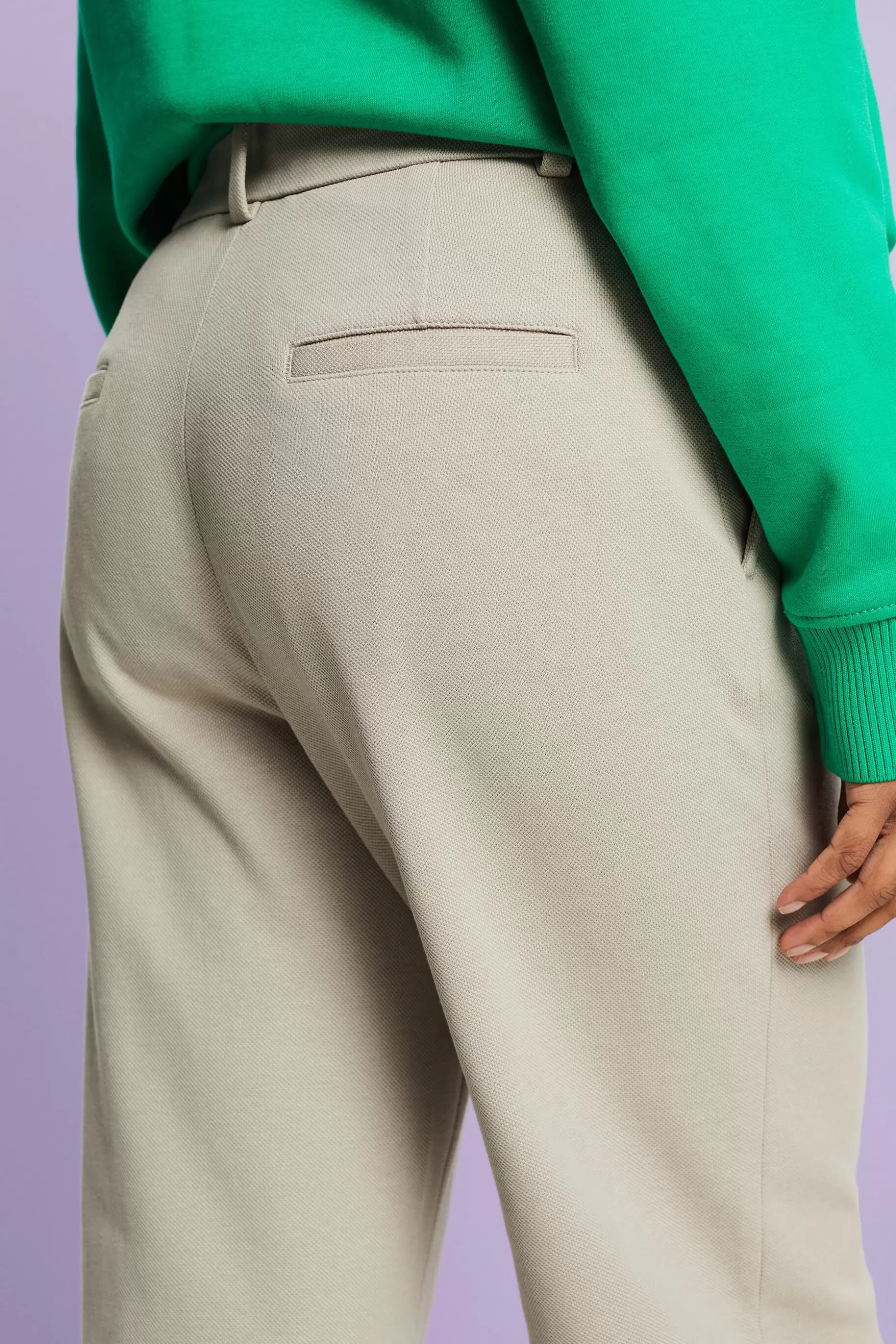 ESPRIT Organic Cotton-Blend Wide-Leg Trousers at our Online Shop *Women Pants + Joggers
