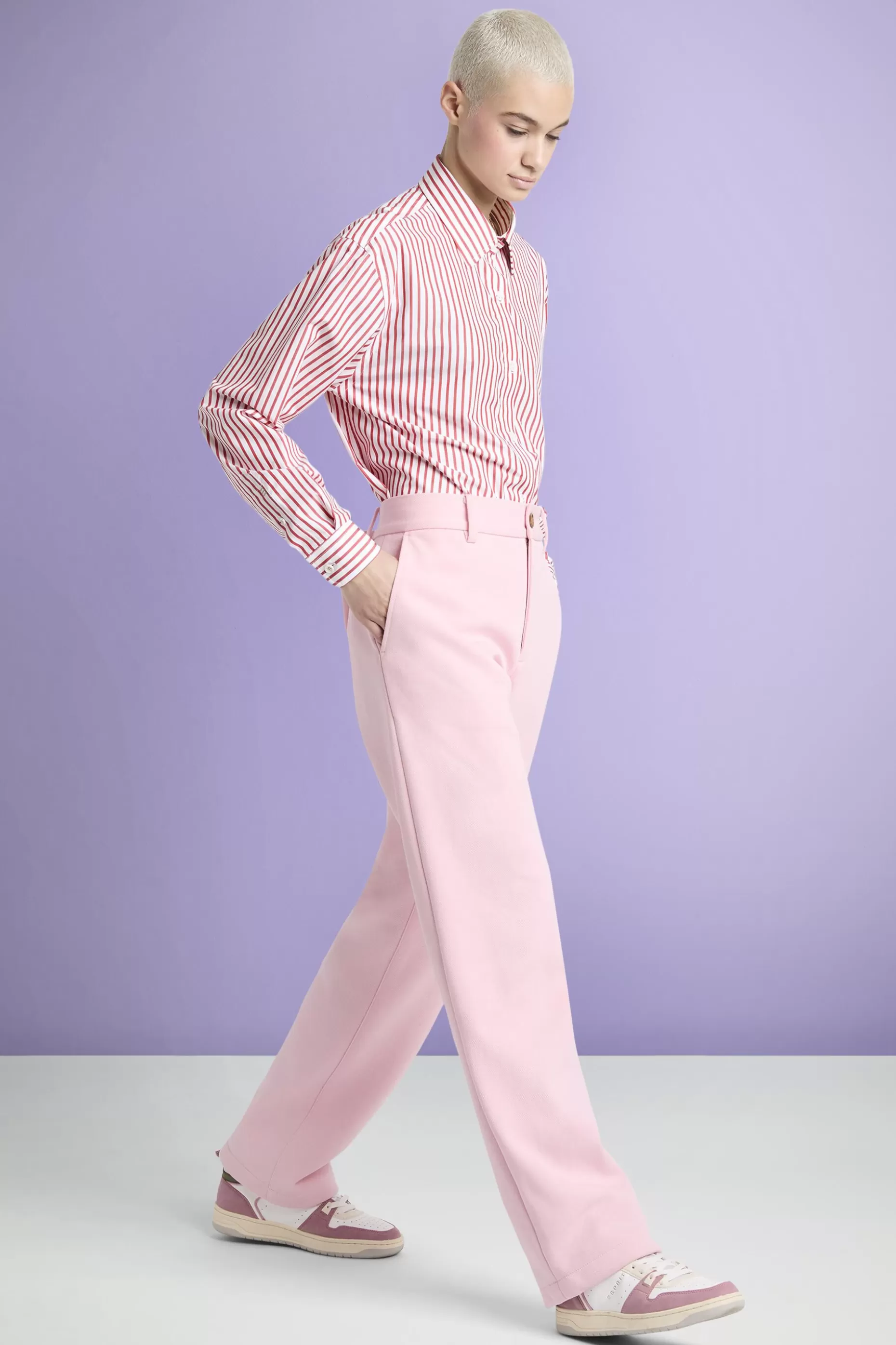 ESPRIT Organic Cotton-Blend Wide-Leg Trousers at our Online Shop *Women Premium Picks