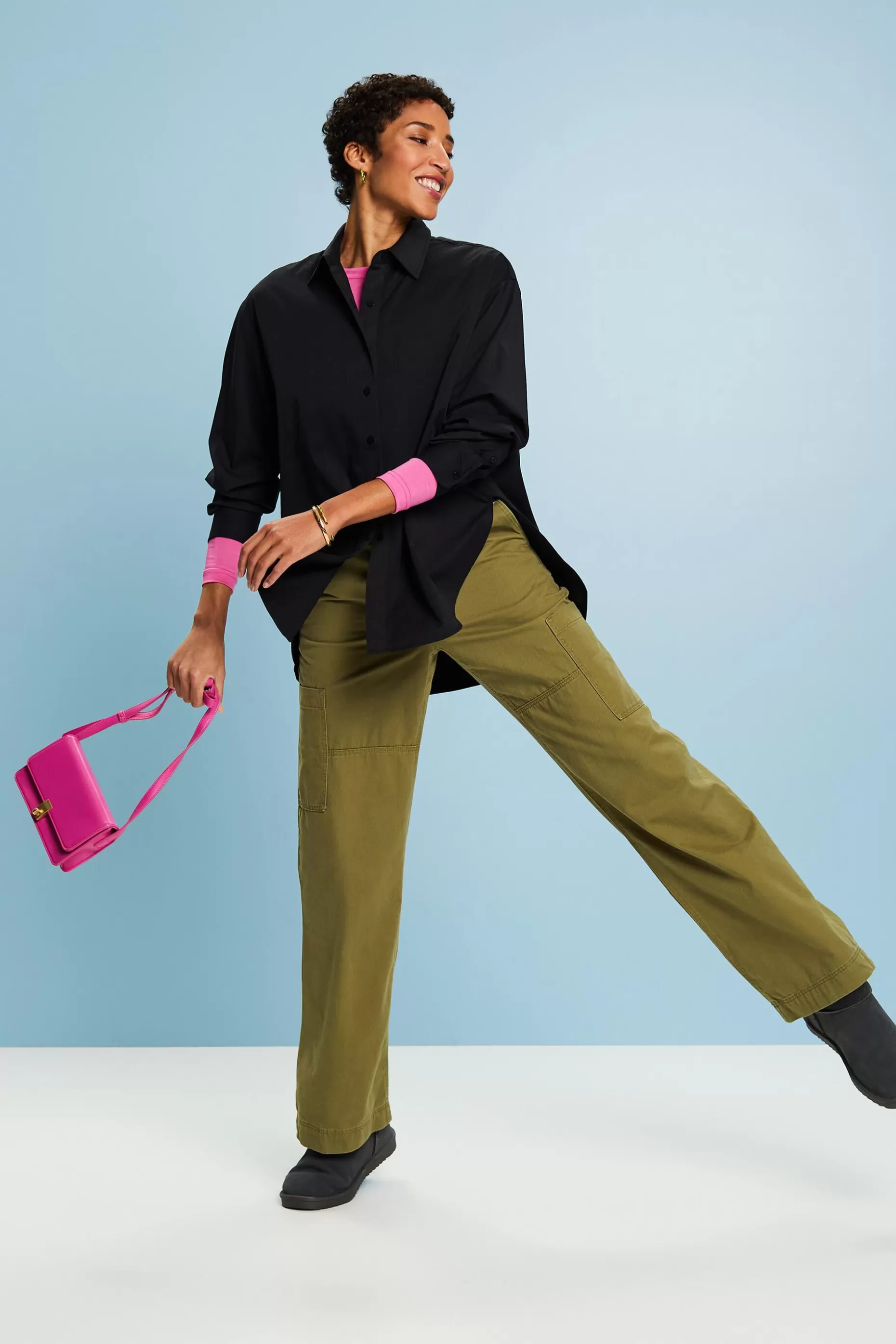 ESPRIT Oversized Button-Down Shirt at our Online Shop *Women T-Shirts + Tops