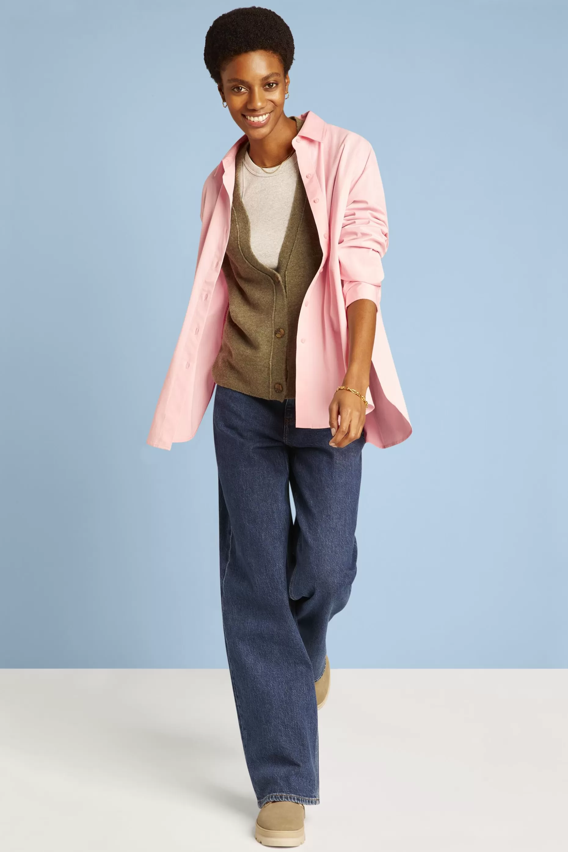ESPRIT Oversized Button-Down Shirt at our Online Shop *Women T-Shirts + Tops
