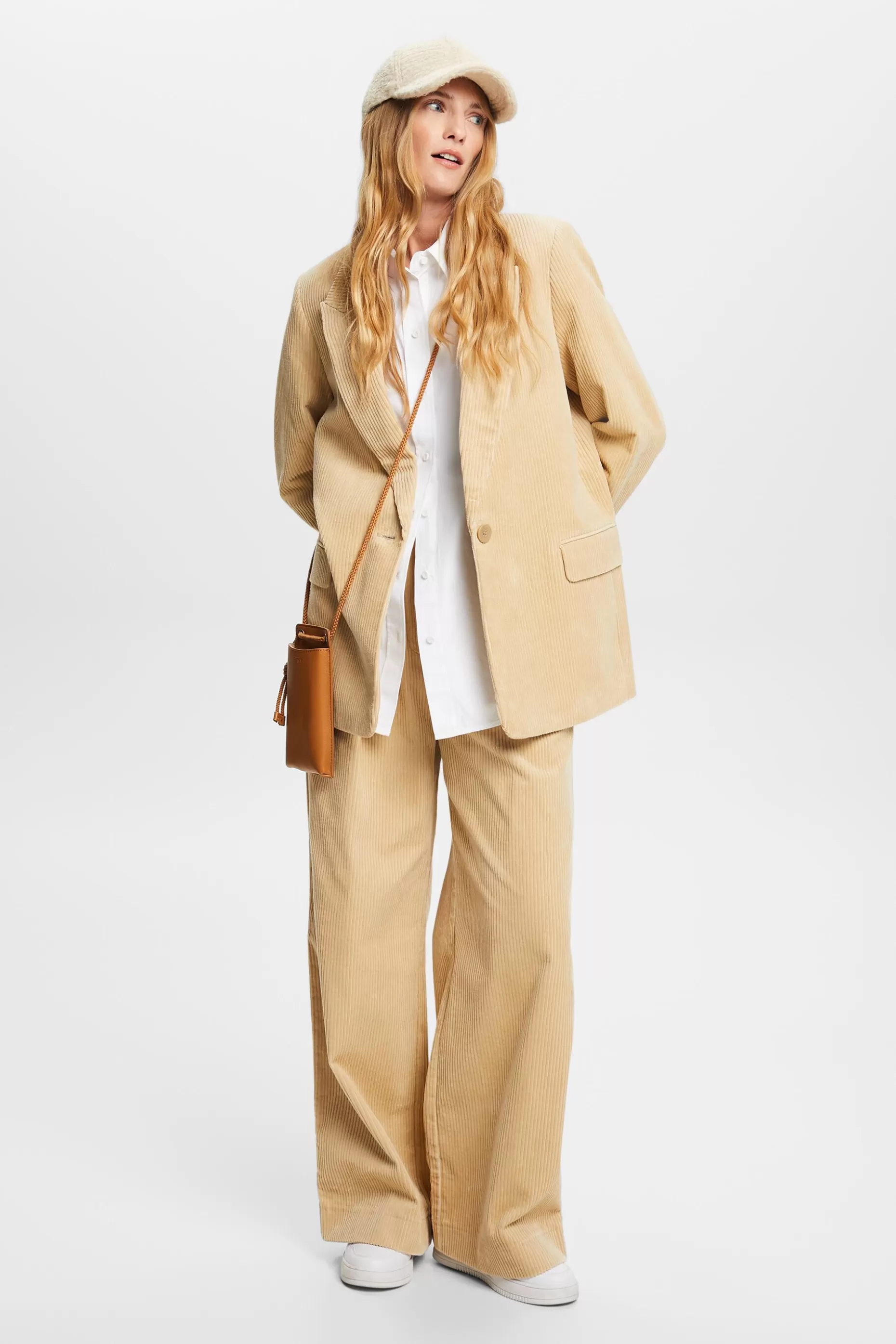 ESPRIT Oversized Cotton Corduroy Blazer at our Online Shop *Women Jackets + Coats