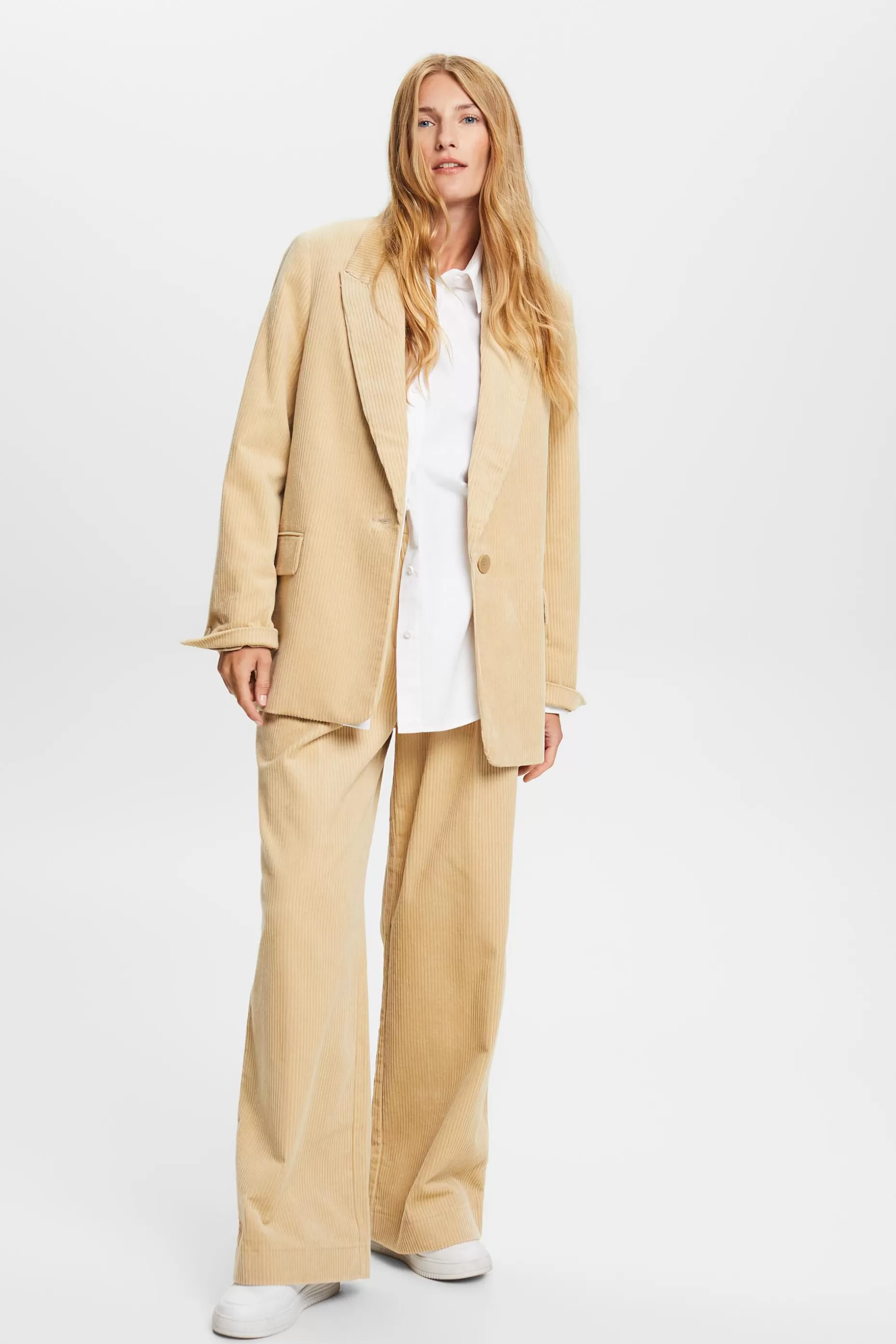 ESPRIT Oversized Cotton Corduroy Blazer at our Online Shop *Women Jackets + Coats
