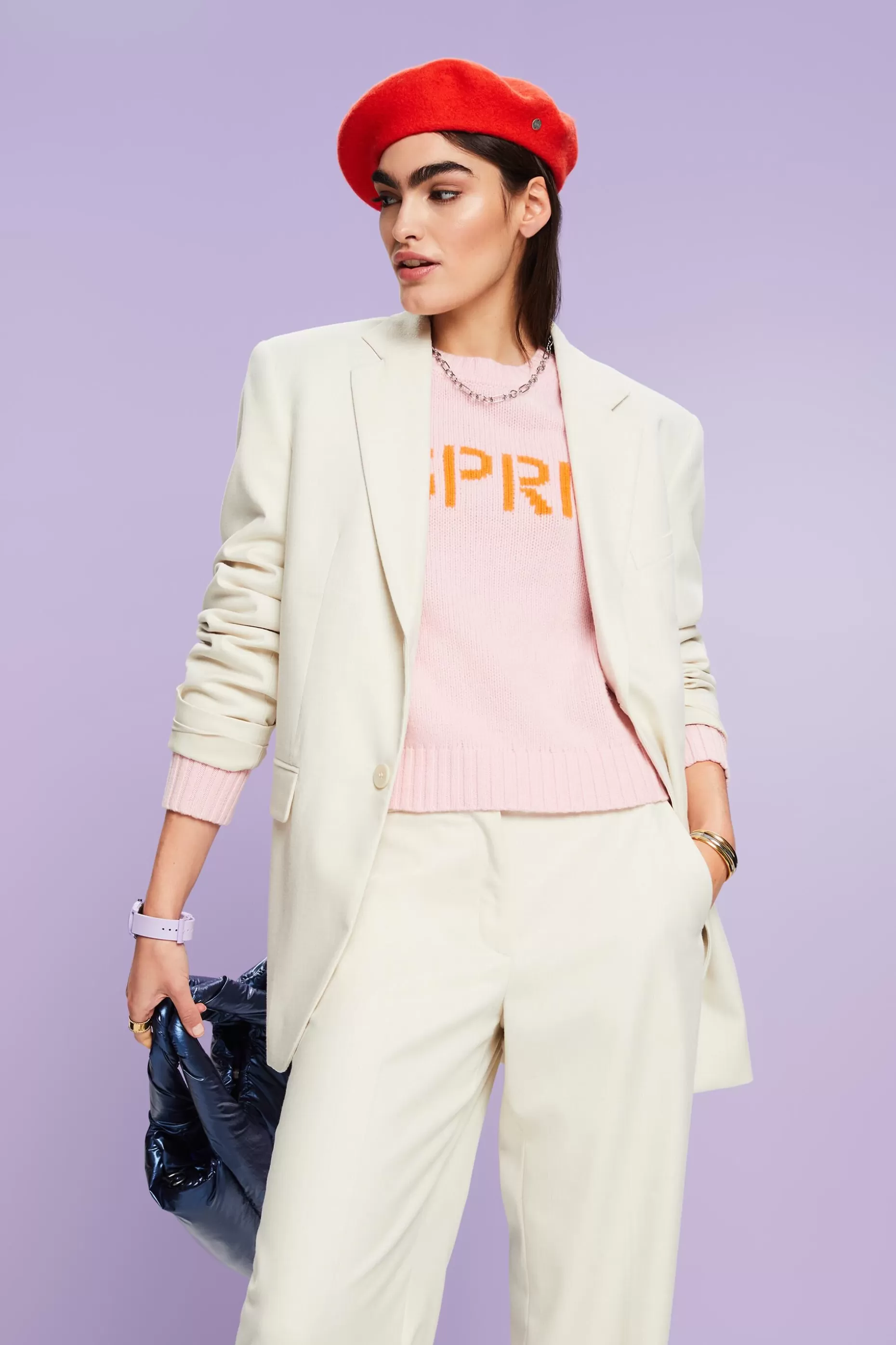 ESPRIT Oversized Flannel Blazer at our Online Shop *Women Blazers