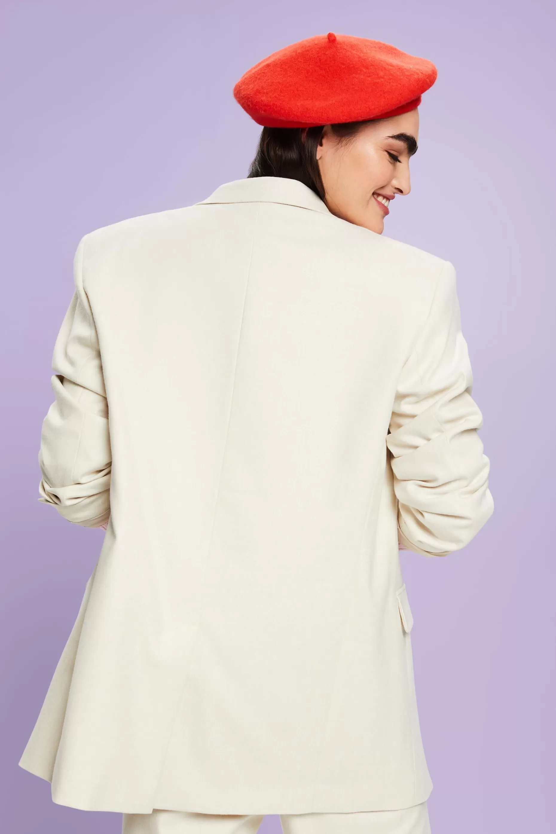 ESPRIT Oversized Flannel Blazer at our Online Shop *Women Blazers