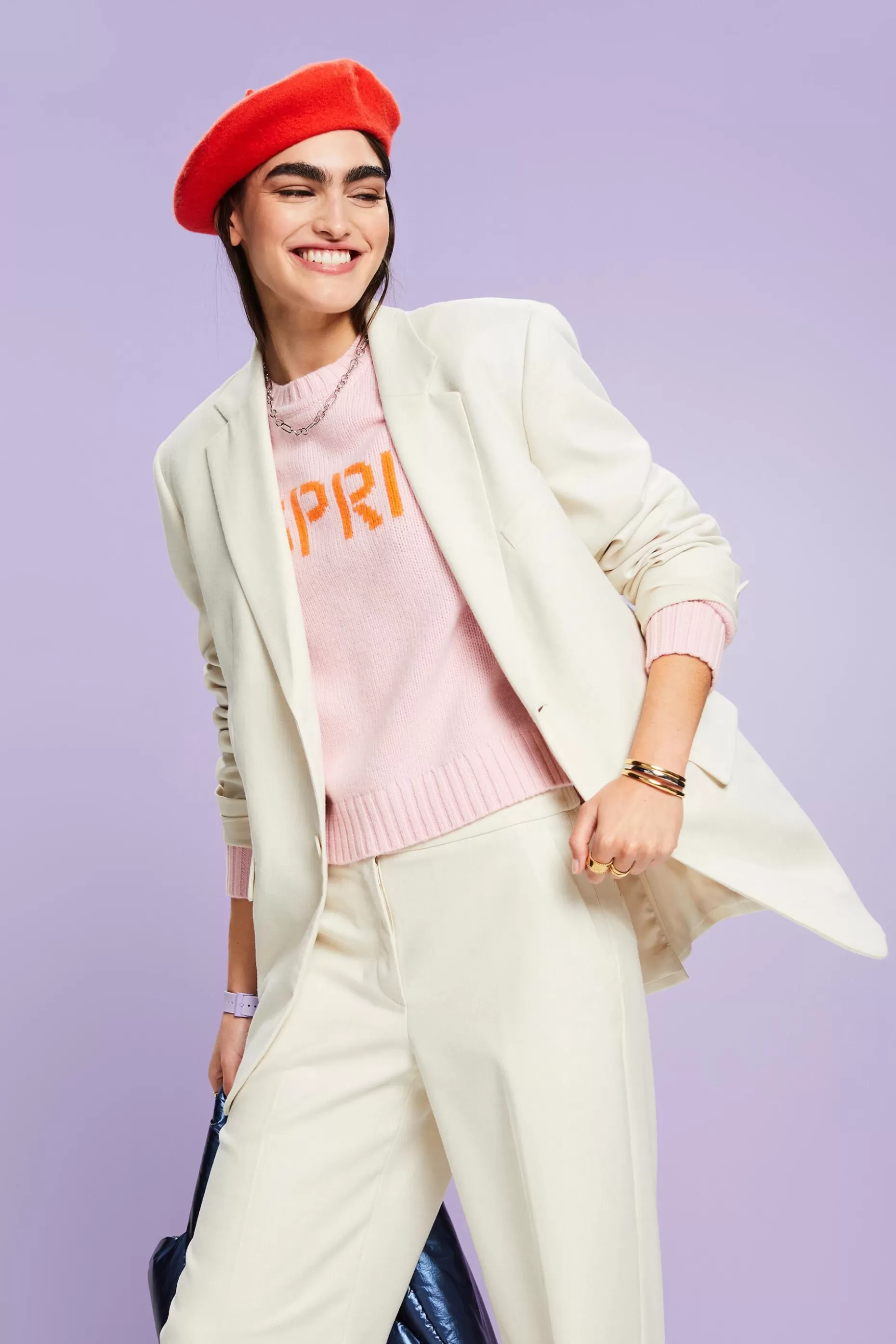 ESPRIT Oversized Flannel Blazer at our Online Shop *Women Blazers