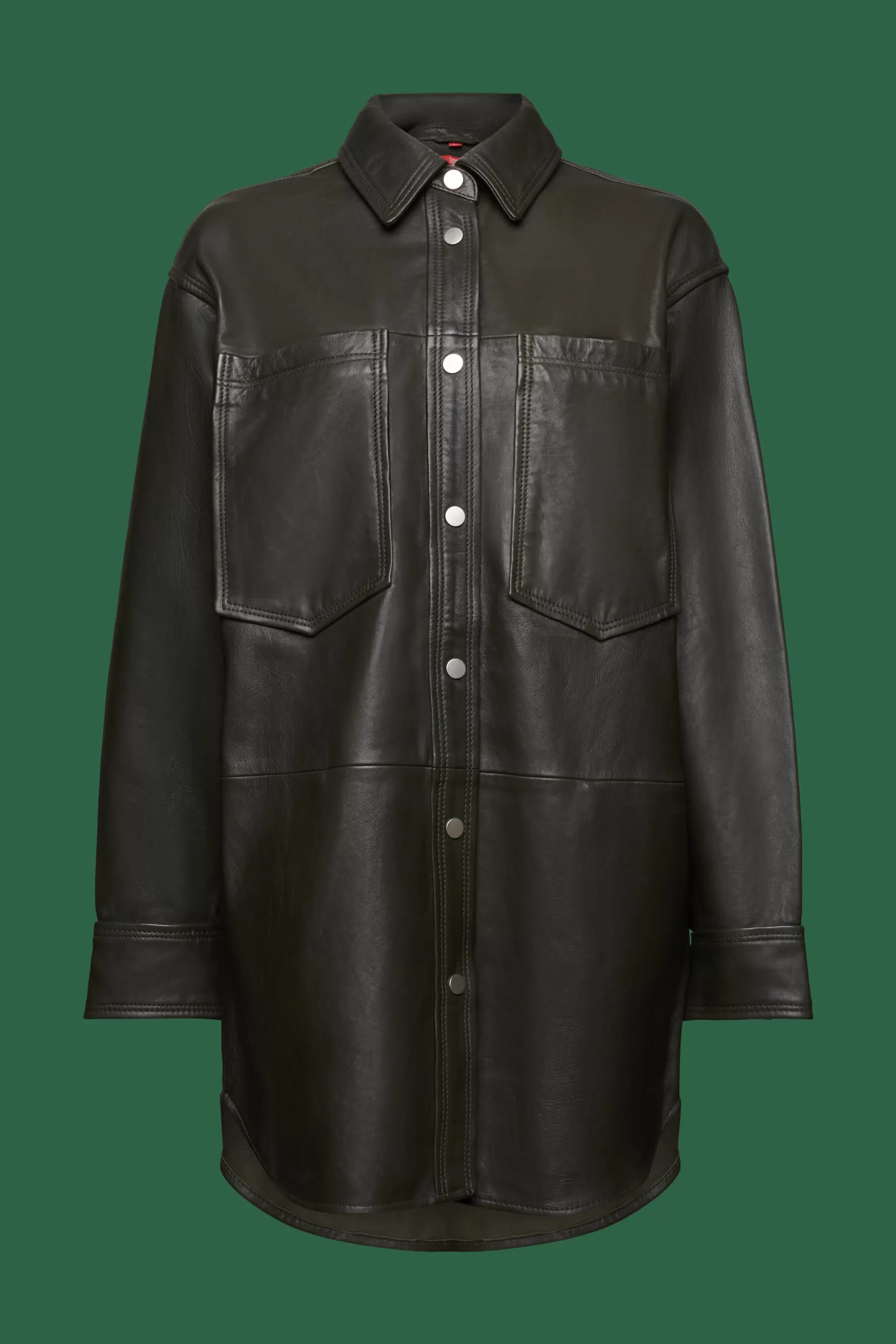 ESPRIT Oversized Leather Overshirt at our Online Shop *Women Jackets + Coats
