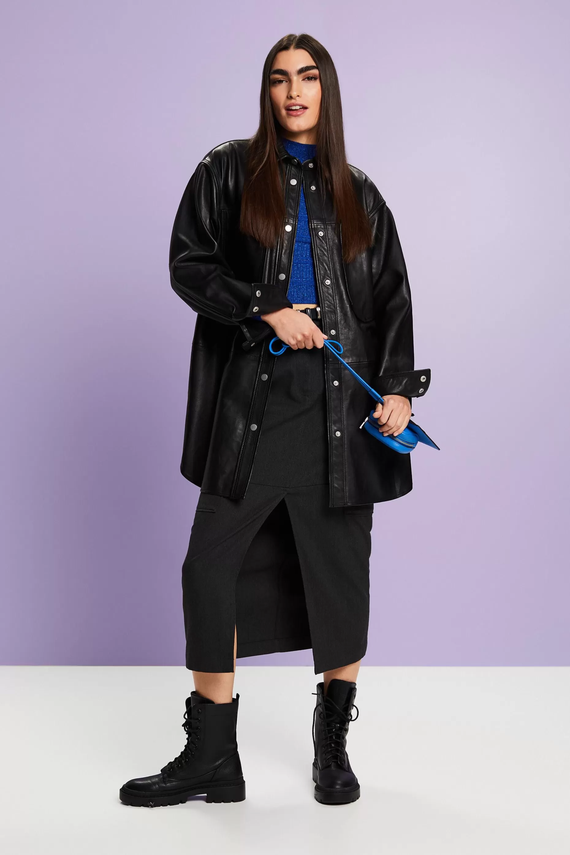 ESPRIT Oversized Leather Overshirt at our Online Shop *Women Premium Picks