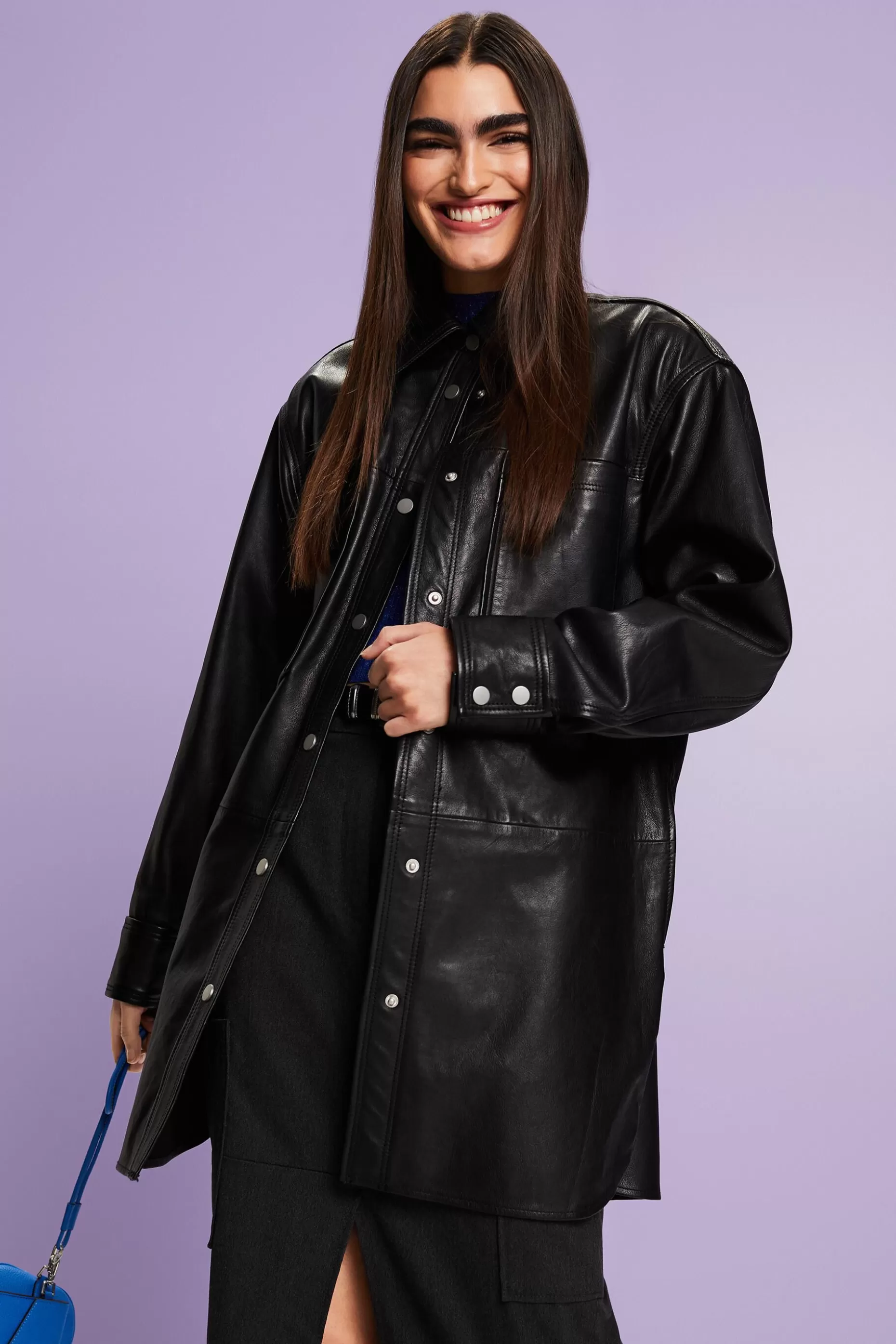 ESPRIT Oversized Leather Overshirt at our Online Shop *Women Premium Picks