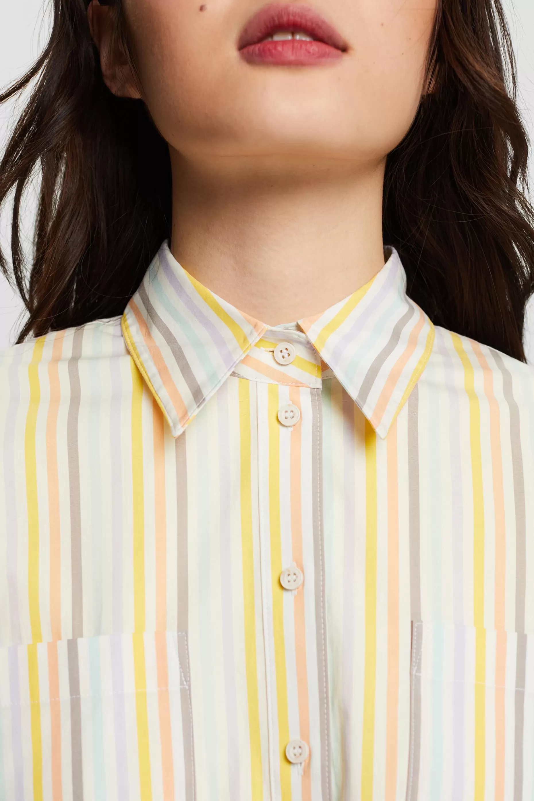 ESPRIT Oversized Striped Button-Down Shirt at our Online Shop *Women Shirts + Blouses