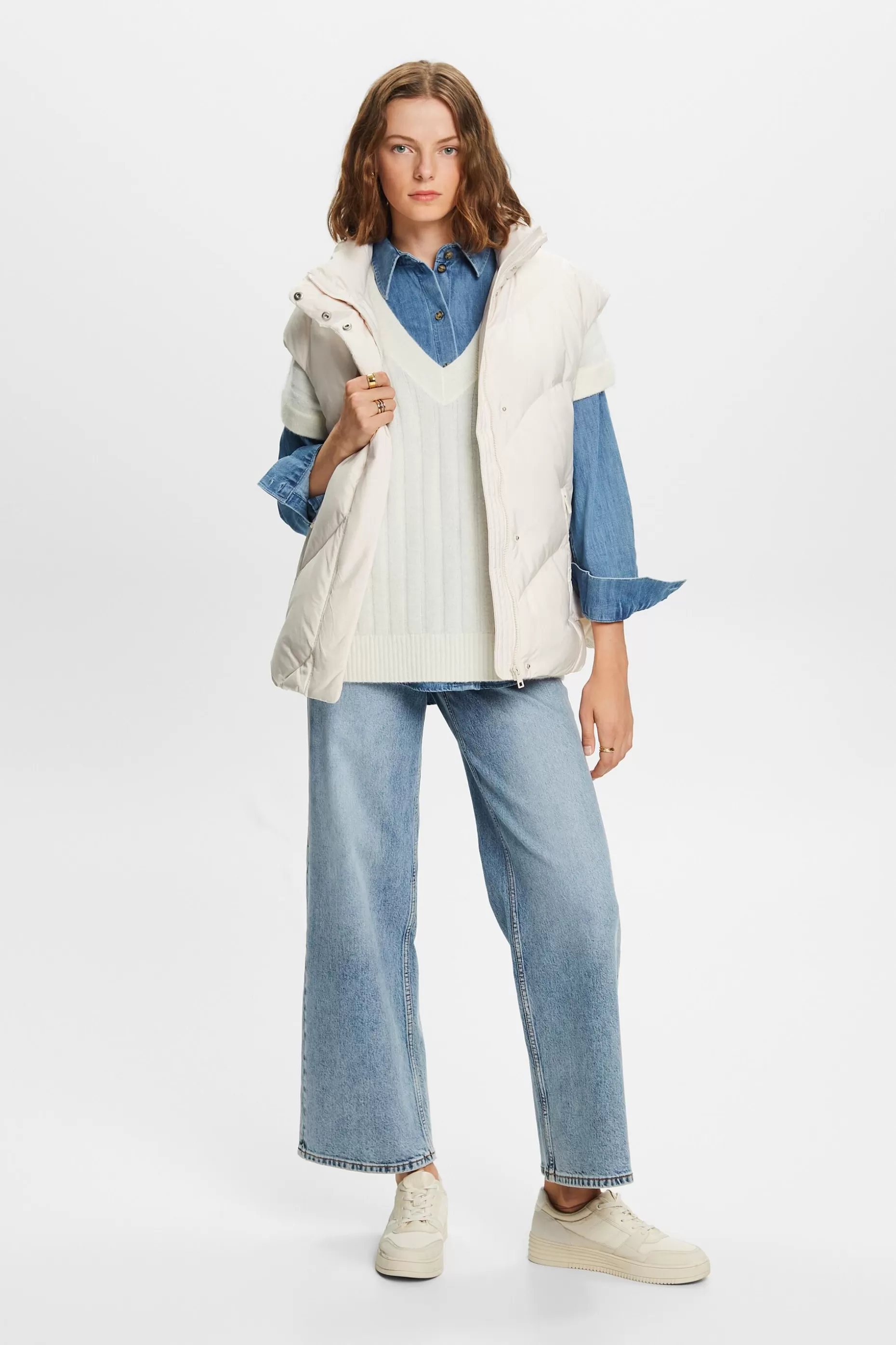 ESPRIT Oversized V-Neck Ribbed Knit Sweater at our Online Shop * Sale Under $50