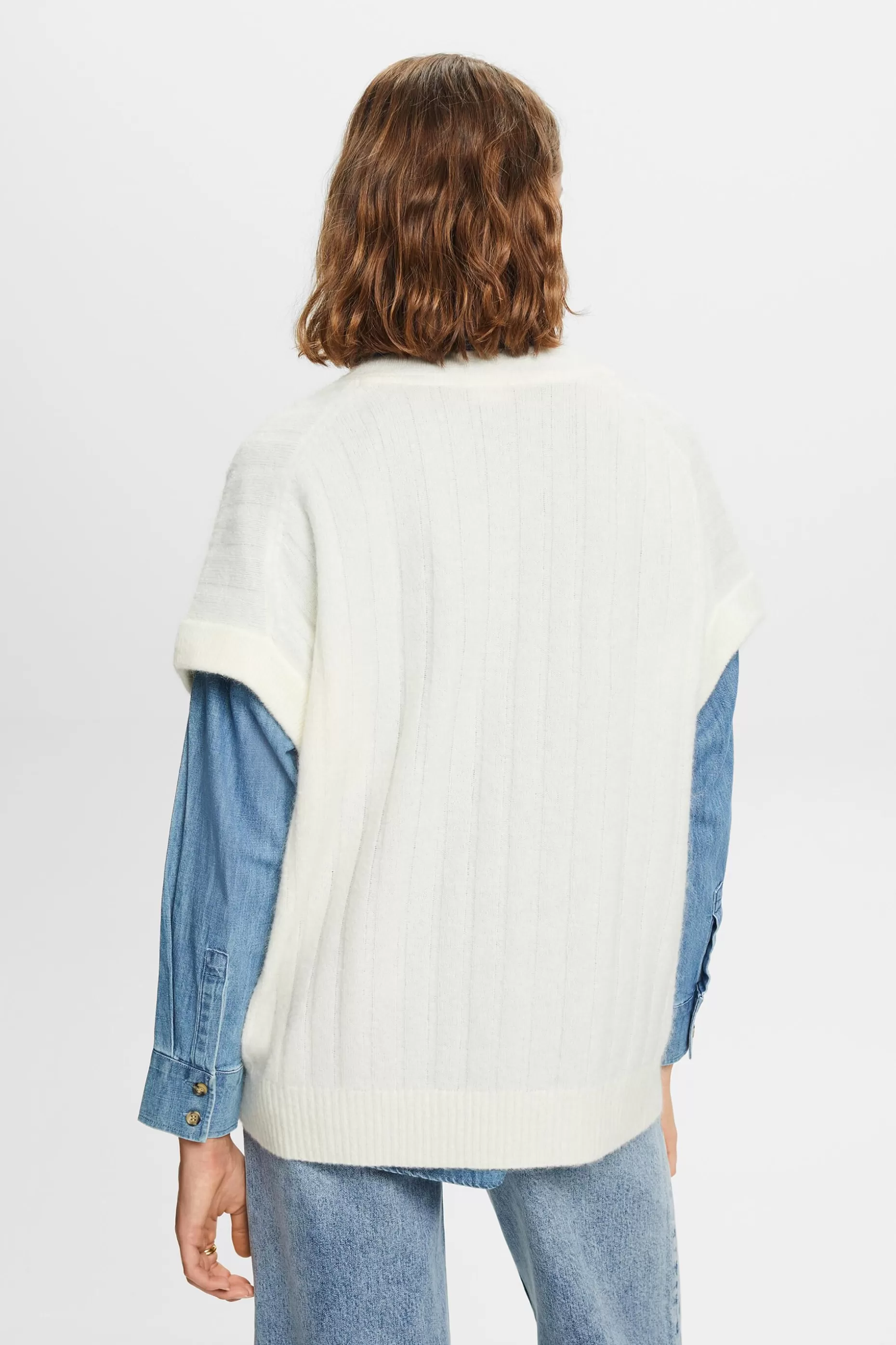 ESPRIT Oversized V-Neck Ribbed Knit Sweater at our Online Shop *Boys Boys