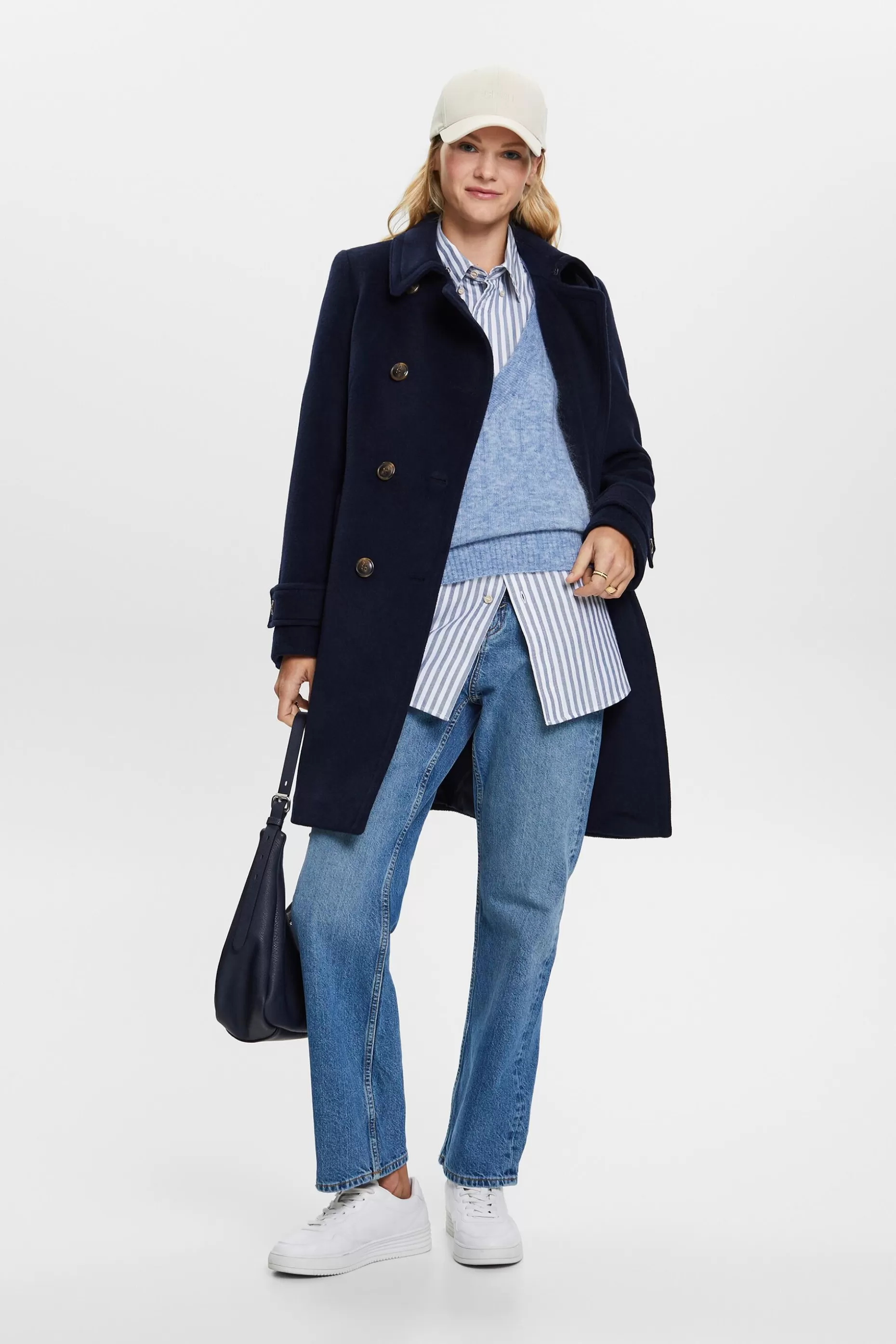 ESPRIT Oversized V-Neck Ribbed Knit Sweater at our Online Shop *Women Sweaters