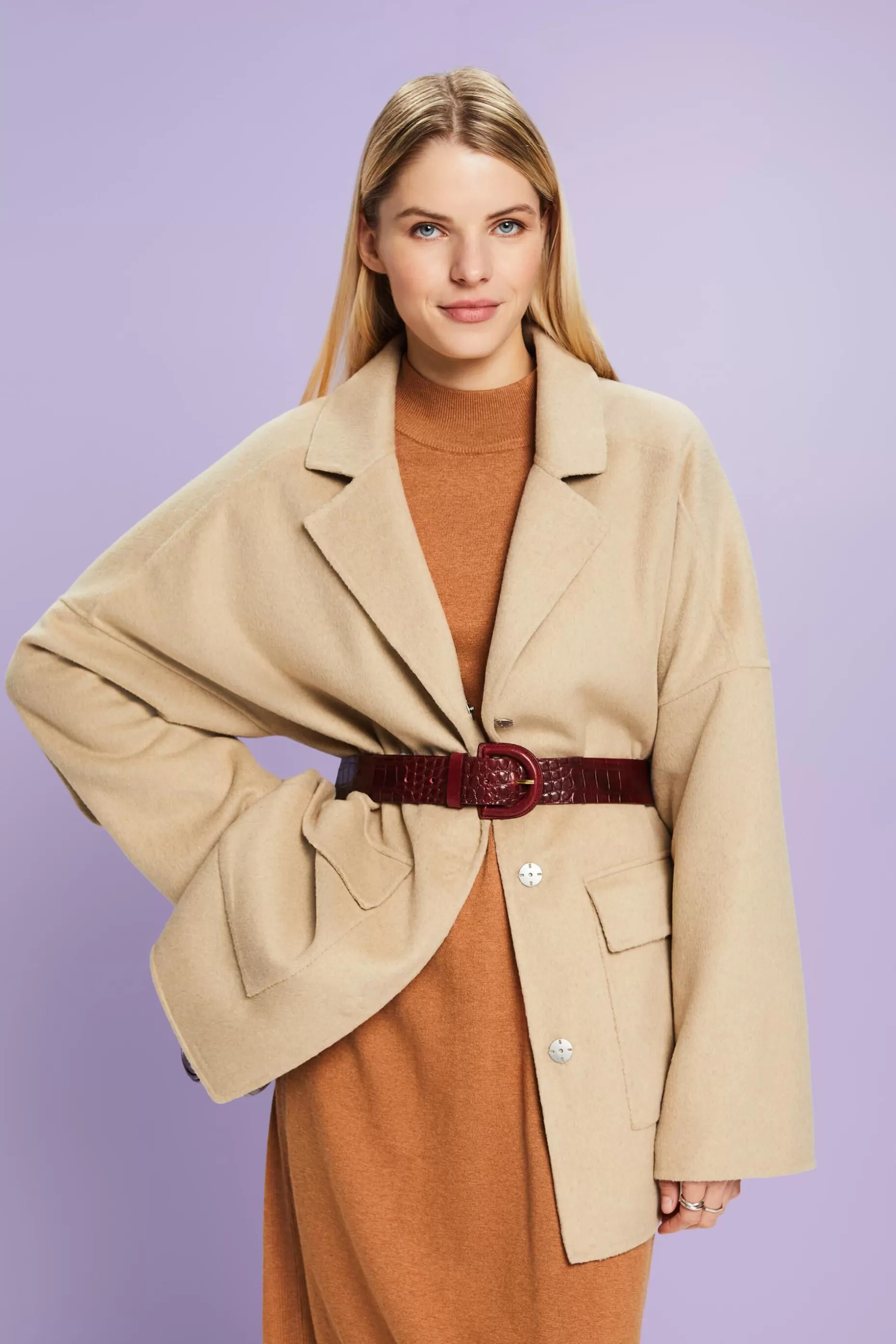 ESPRIT Oversized Wool-Blend Coat at our Online Shop *Women Jackets + Coats