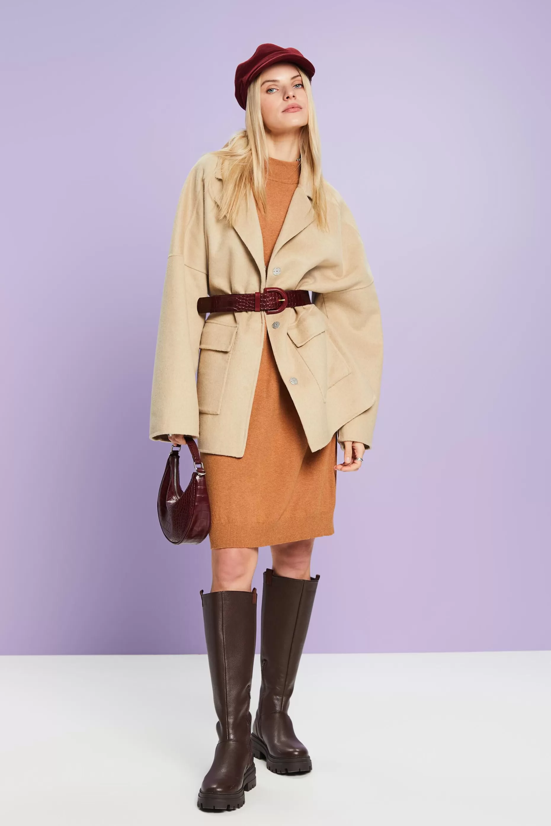 ESPRIT Oversized Wool-Blend Coat at our Online Shop *Women Jackets + Coats