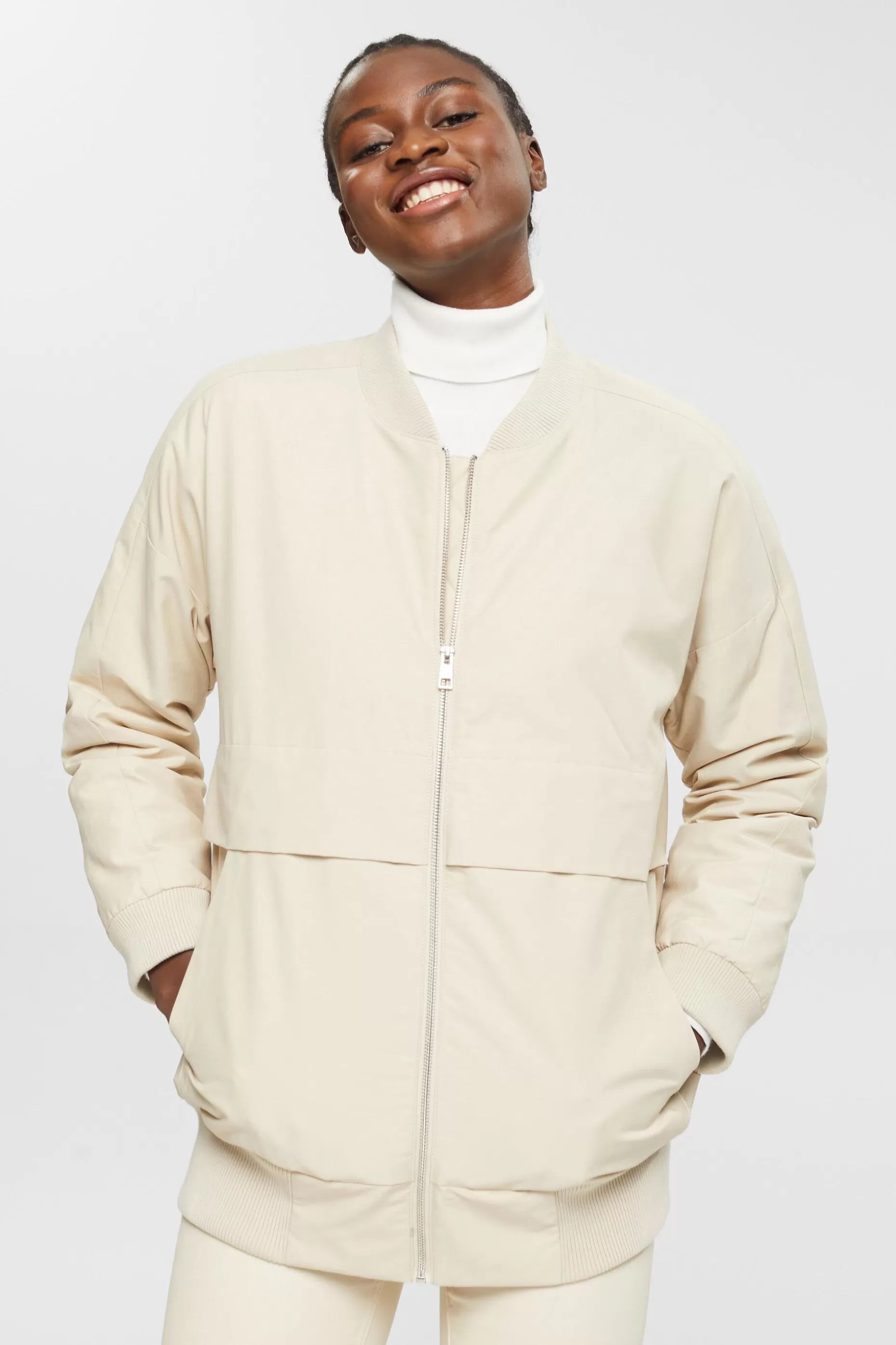 ESPRIT Panelled bomber jacket at our Online Shop *Women Clearance 60%-70% Off
