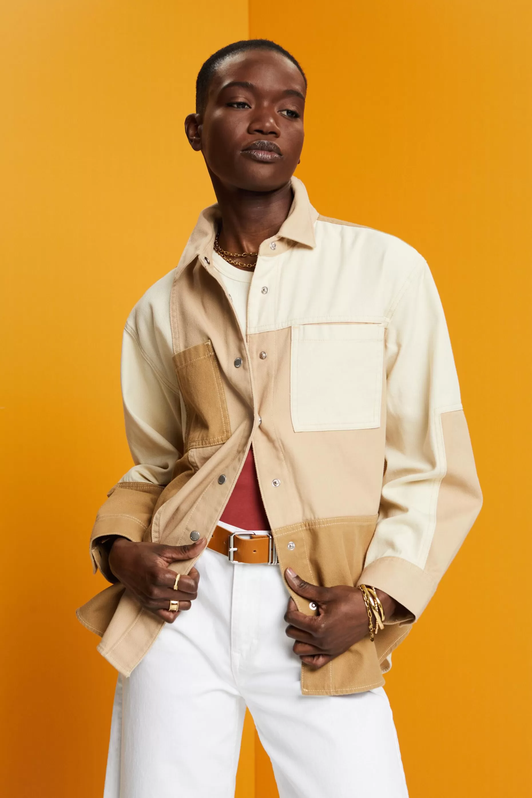 ESPRIT Patchwork shacket at our Online Shop *Women Shirts + Blouses
