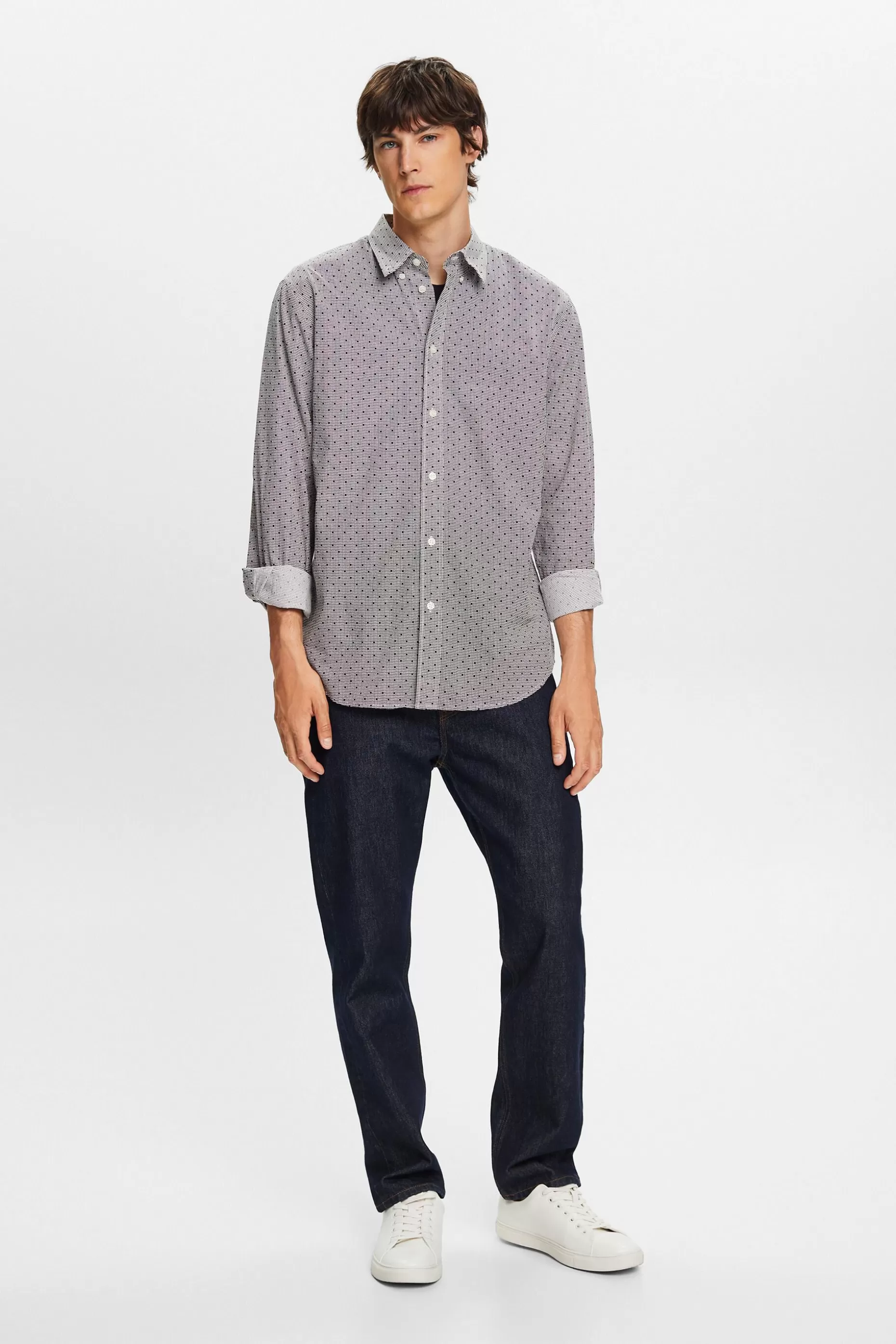 ESPRIT Patterned button-down shirt, 100% cotton at our Online Shop * Sale Under $50