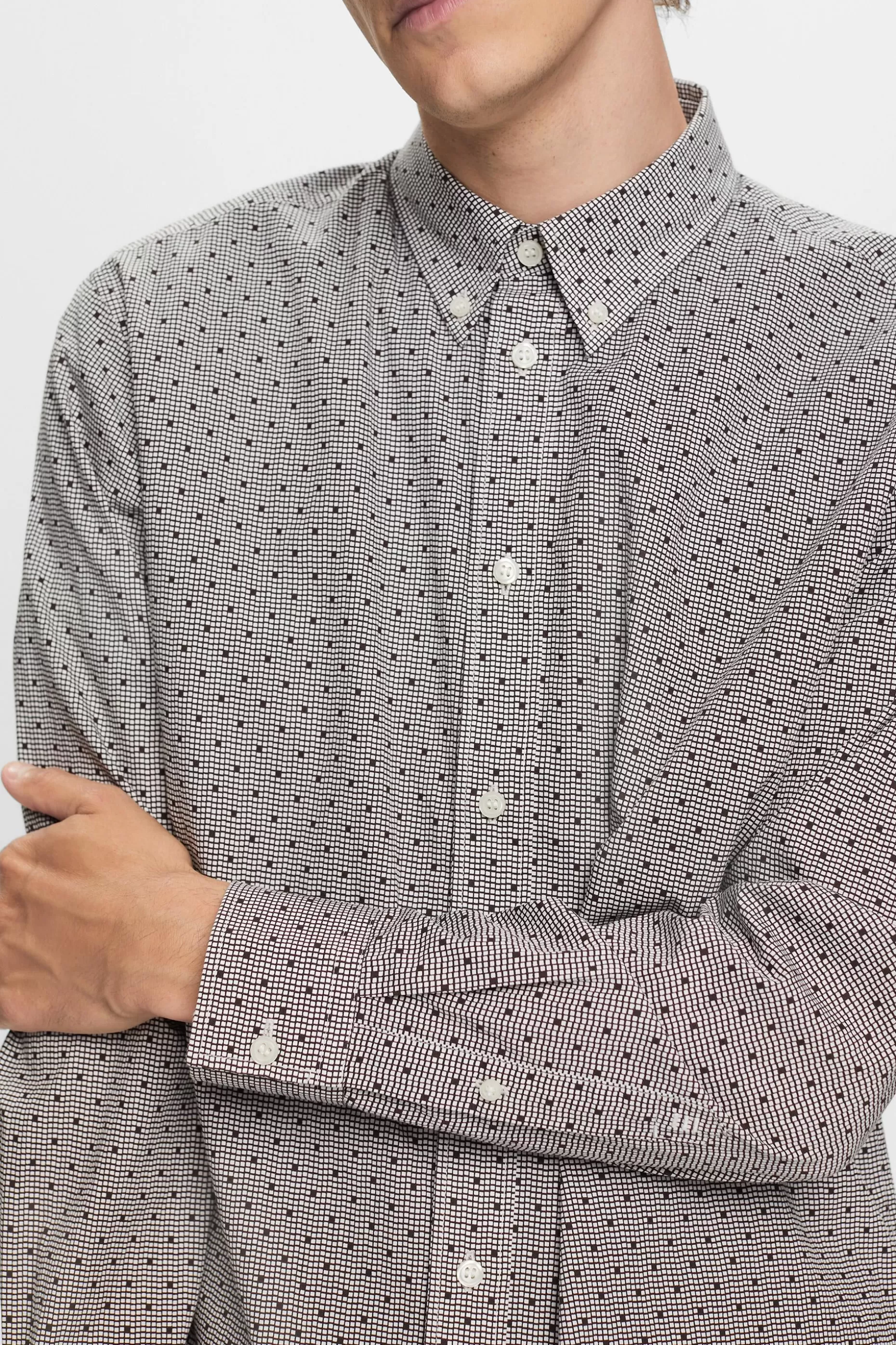 ESPRIT Patterned button-down shirt, 100% cotton at our Online Shop * Sale Under $50