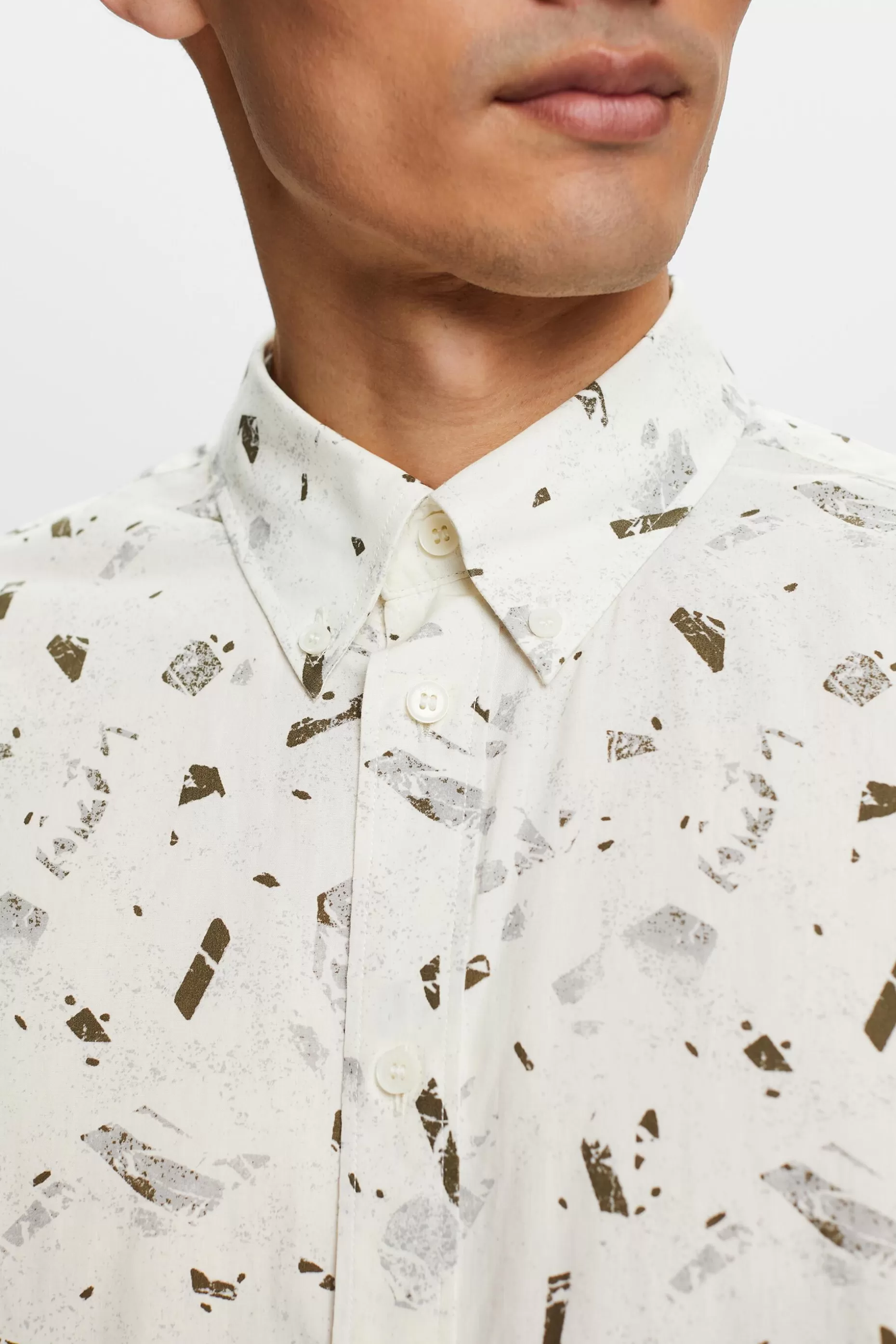 ESPRIT Patterned Cotton Shirt at our Online Shop *Men Shirts
