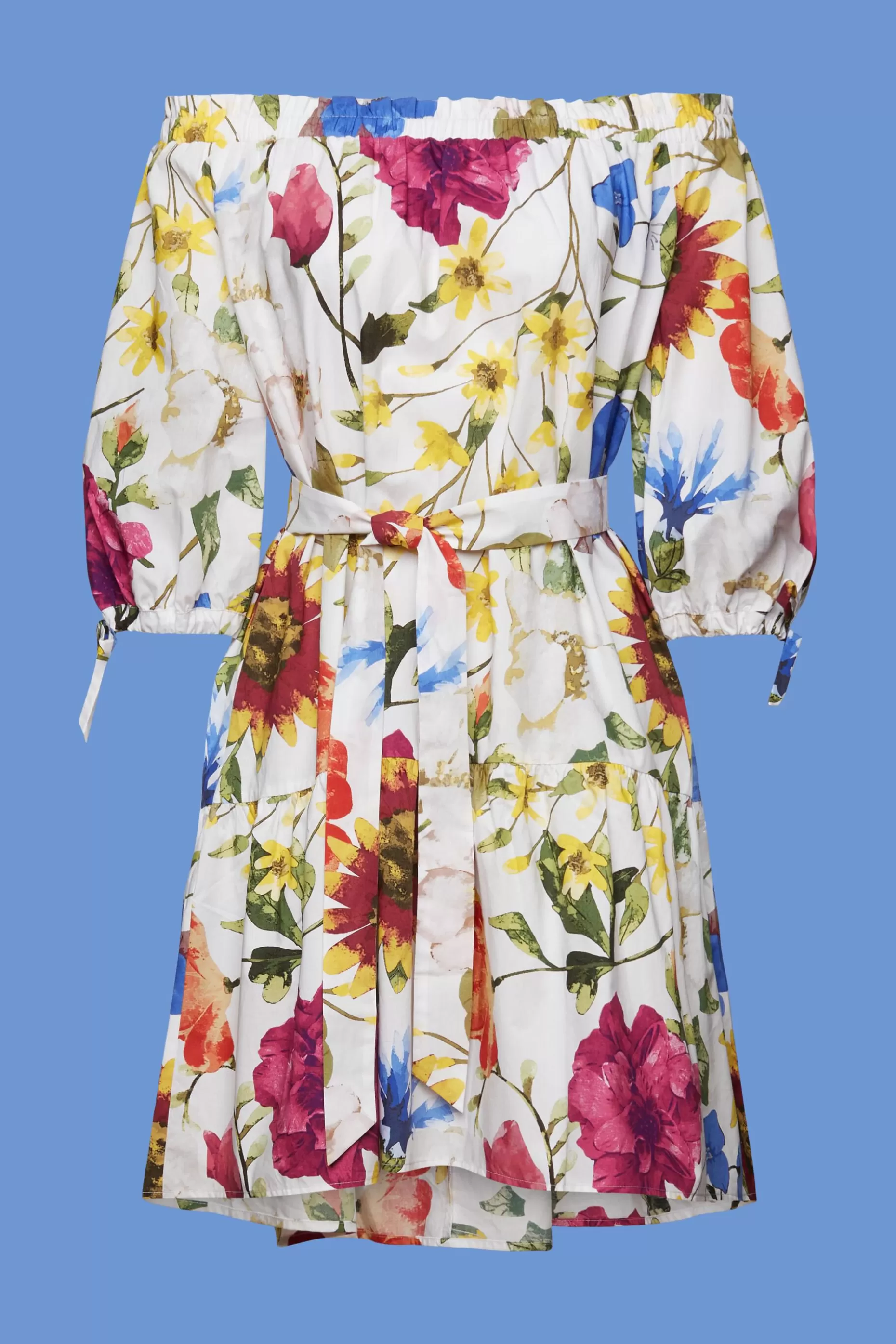 ESPRIT Patterned off-shoulder poplin mini dress at our Online Shop * Sale Under $75