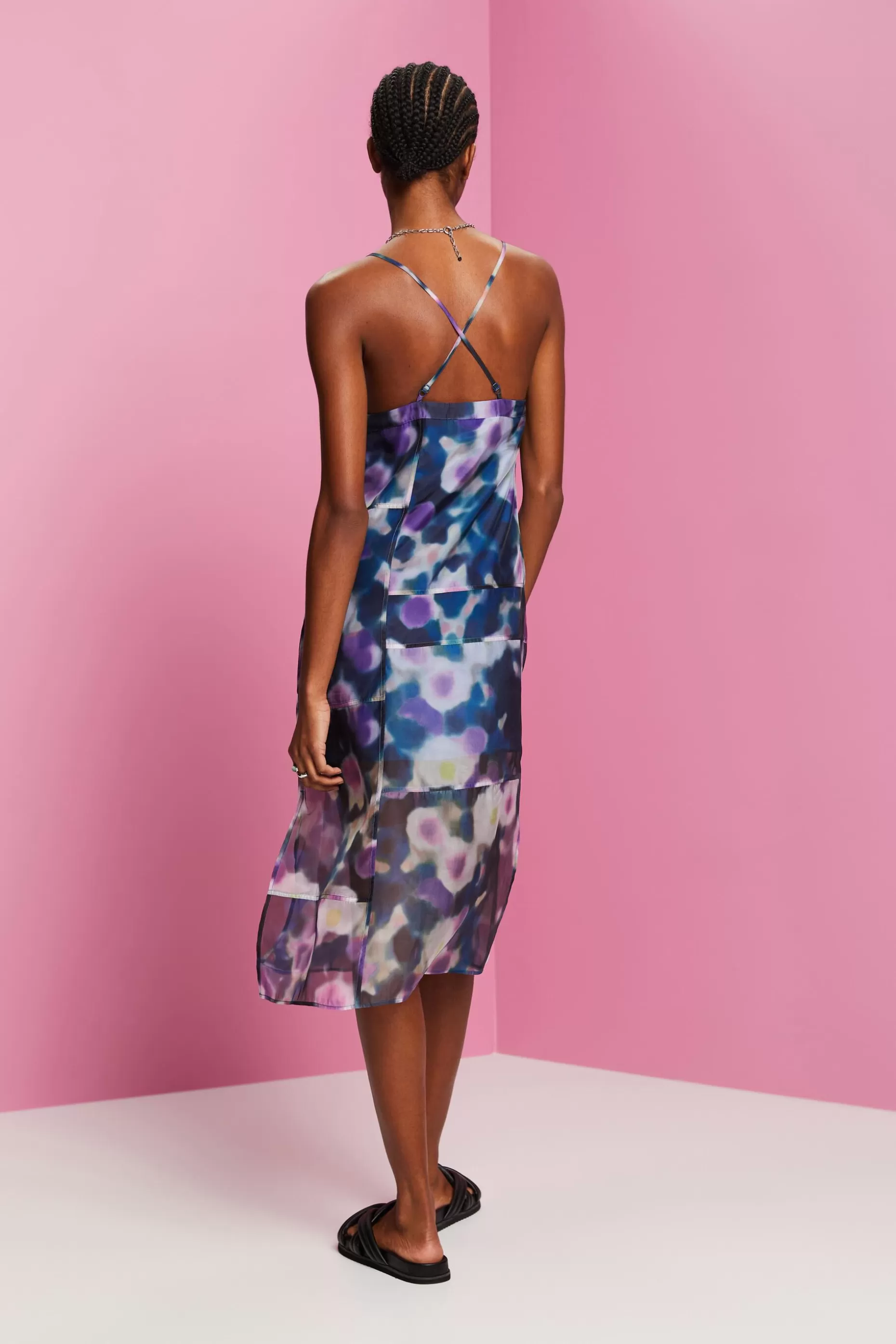 ESPRIT Patterned organza midi dress at our Online Shop *Women Dresses + Jumpsuits