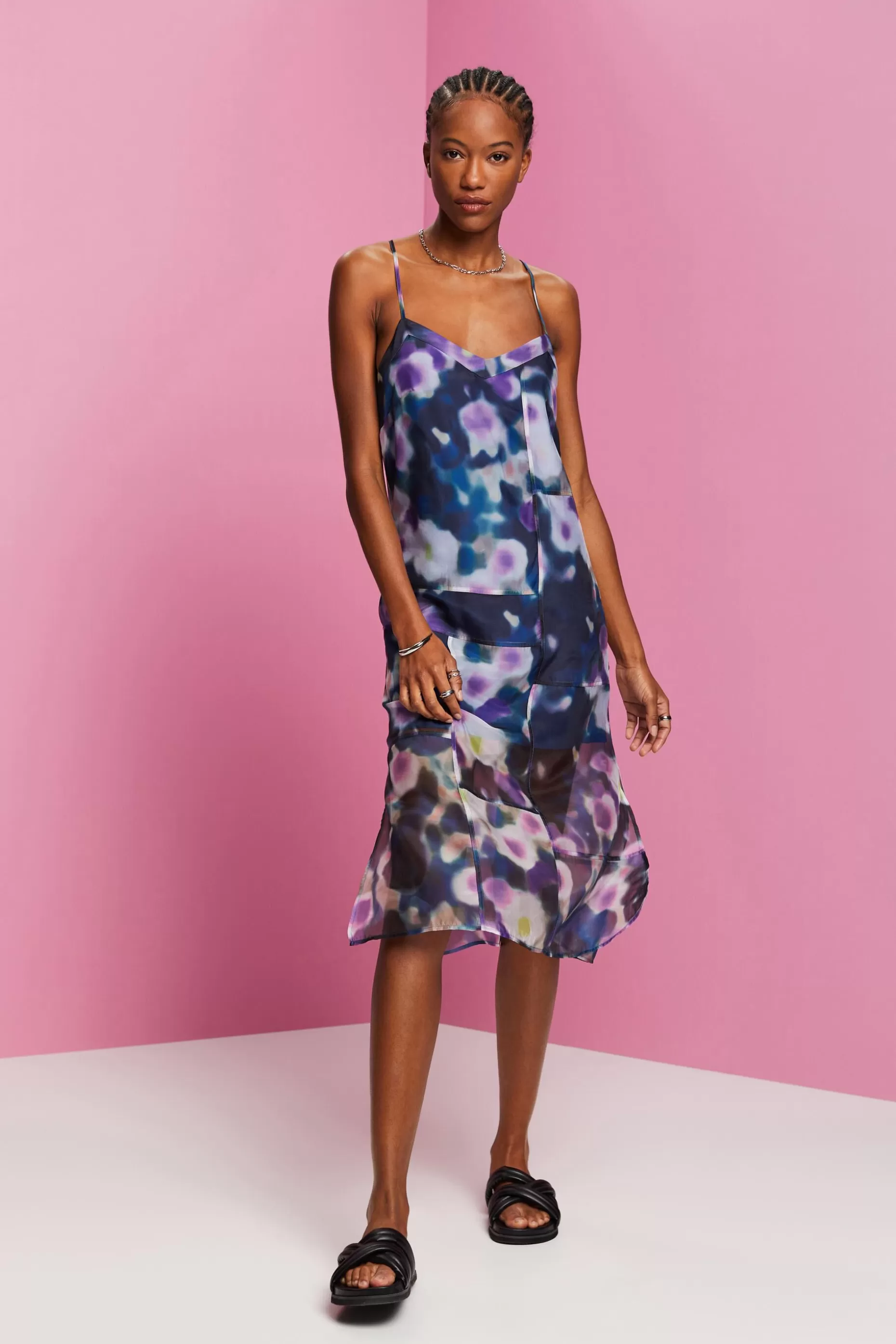 ESPRIT Patterned organza midi dress at our Online Shop *Women Dresses + Jumpsuits